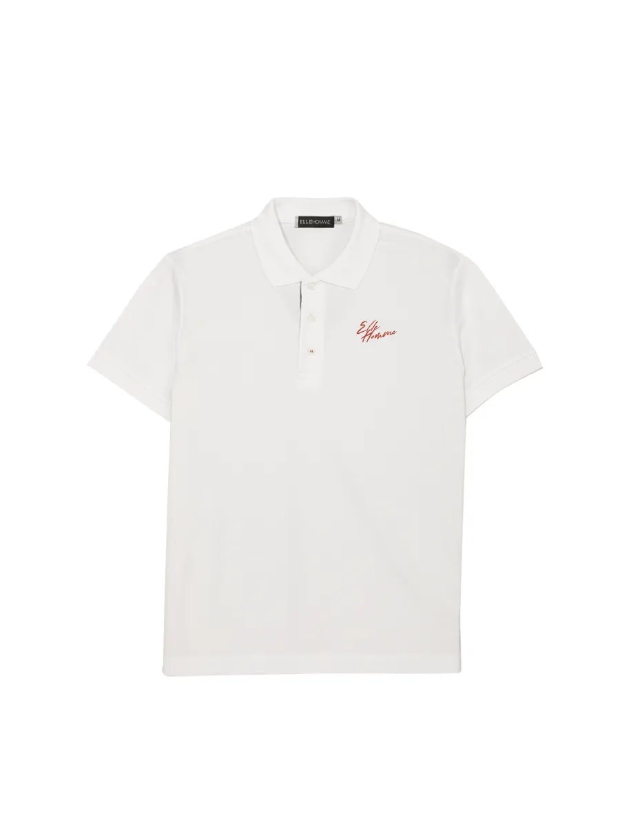 ELLE HOMME Men Polo shirt short sleeves Smart fit W8K911 - White ELLE HOMME Men Polo shirt short sleeves Smart fit W8K911 - White