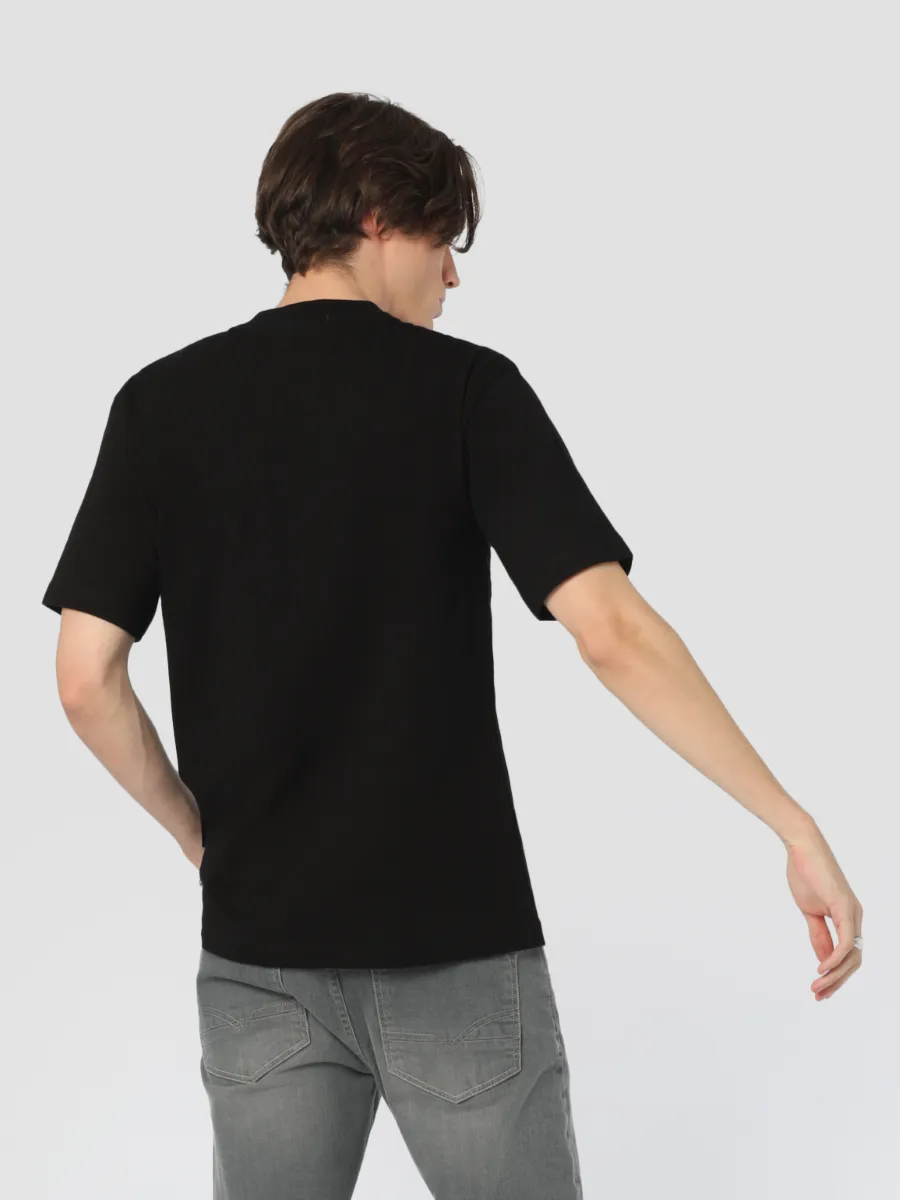 DAVIE JONES Men's Graphic Oversize Fit T-Shirt Black DAVIE JONES Men's Graphic Oversize Fit T-Shirt Black