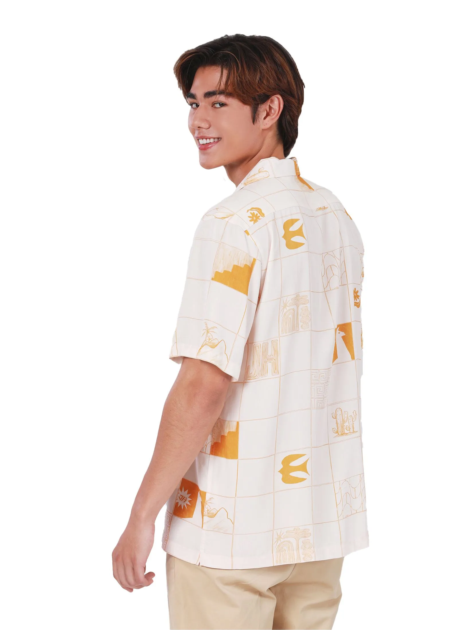 JOHN HENRY Men's Short Sleeves Hawaii Shirts (Relaxed Fit) REJUVENATE VACATION Orange JOHN HENRY Men's Short Sleeves Hawaii Shirts (Relaxed Fit) REJUVENATE VACATION Orange