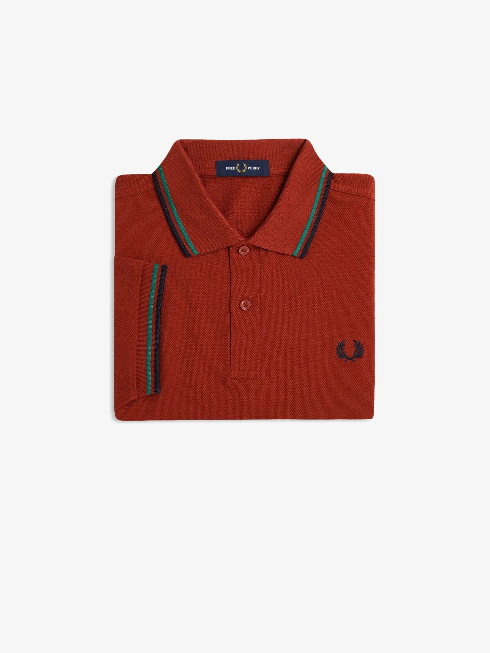 Fred Perry Men TWIN TIPPED FRED PERRY SHIRT Red Fred Perry Men TWIN TIPPED FRED PERRY SHIRT Red