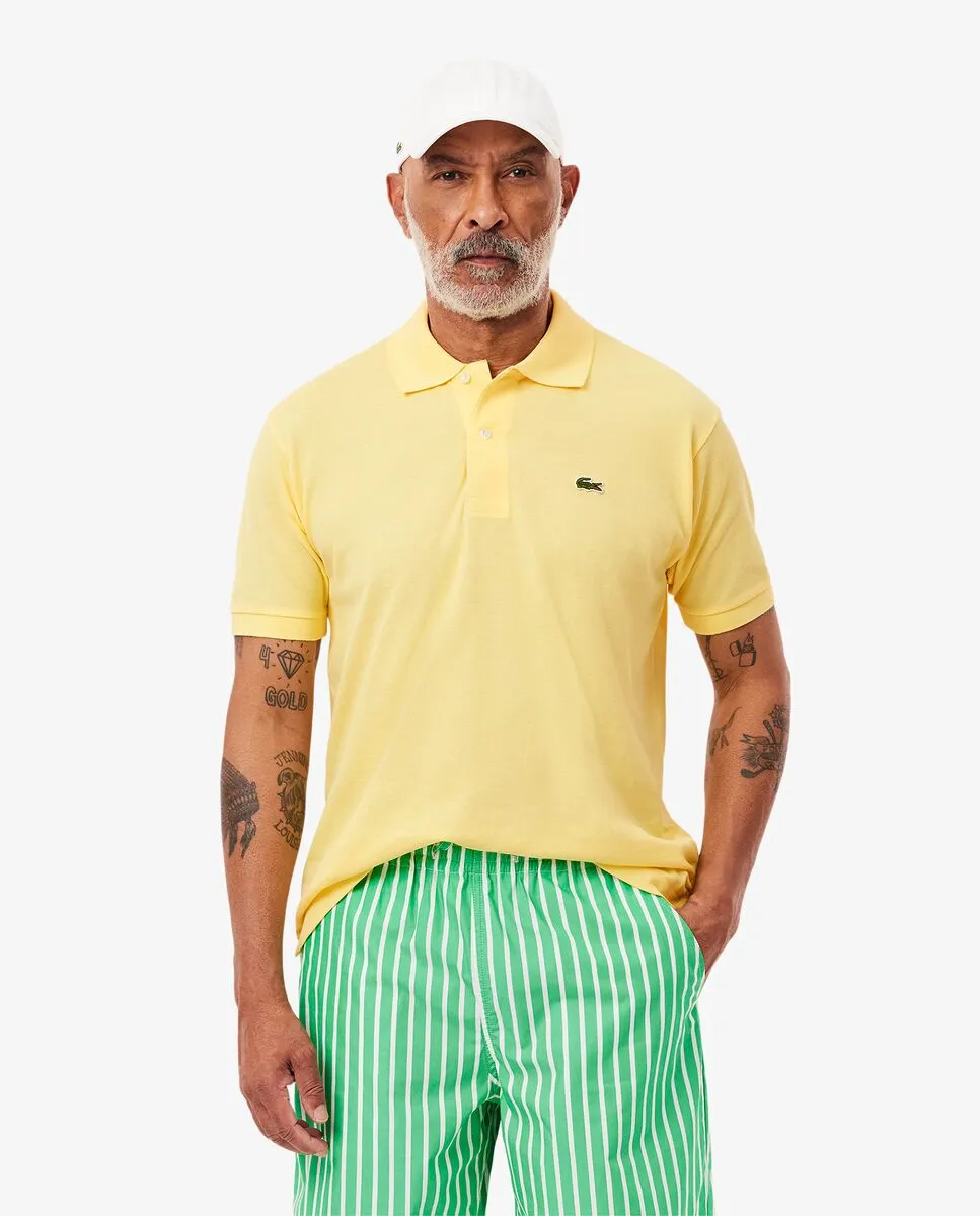 LACOSTE Classic Fit L.12.12 Original Piqu  Polo Shirt Yellow LACOSTE Classic Fit L.12.12 Original Piqu  Polo Shirt Yellow