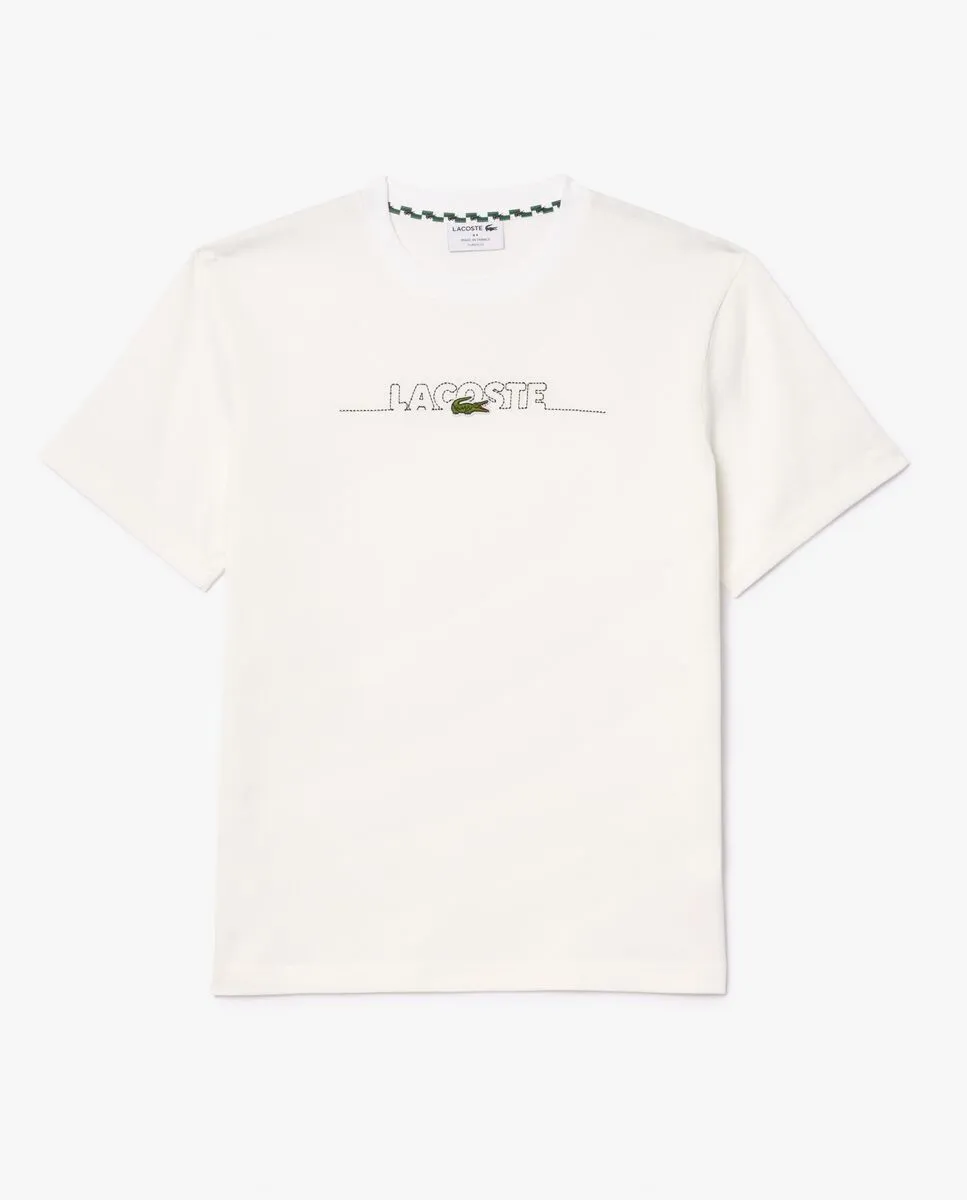 LACOSTE French Made Embroidered T-shirt White LACOSTE French Made Embroidered T-shirt White