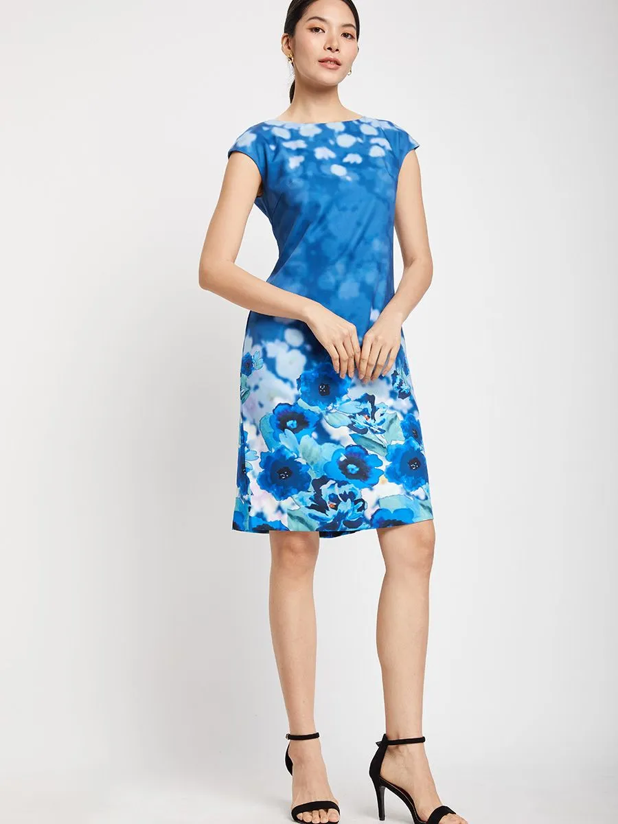 EXPRESSIONS Women Dress Cap Sleeves Printed EXPRESSIONS Women Dress Cap Sleeves Printed