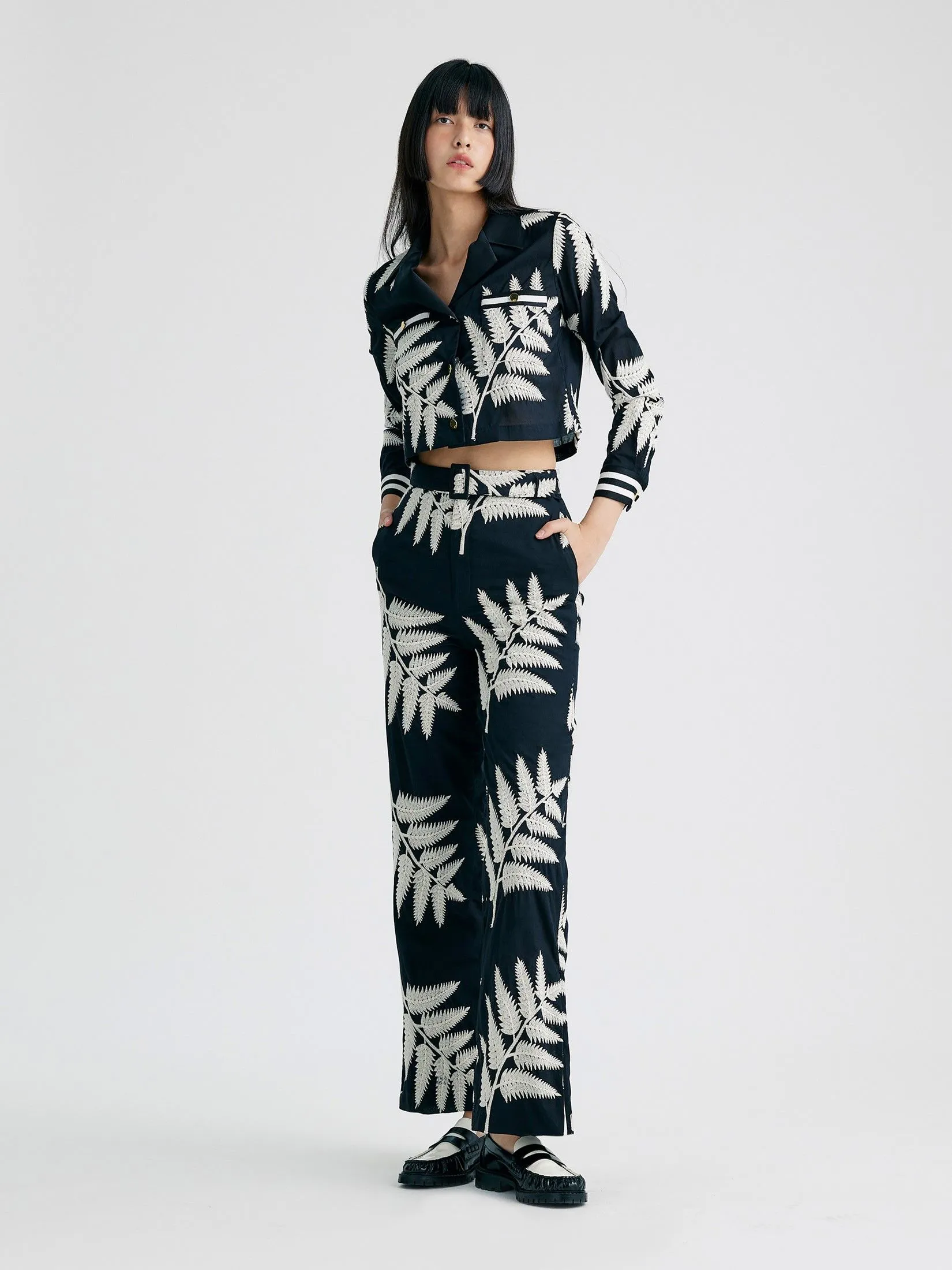 ASV (AW24)Tropicana Belt Straight Women Pants Black ASV (AW24)Tropicana Belt Straight Women Pants Black