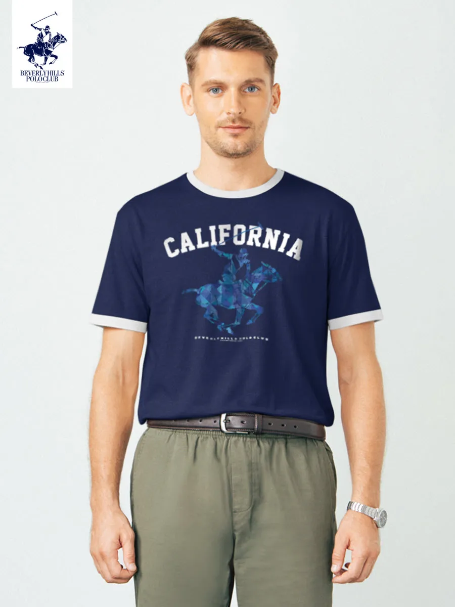 BEVERLY HILLS POLO CLUB Dark blue Unisex T-Shirt REGULAR-FIT Model BNSR356