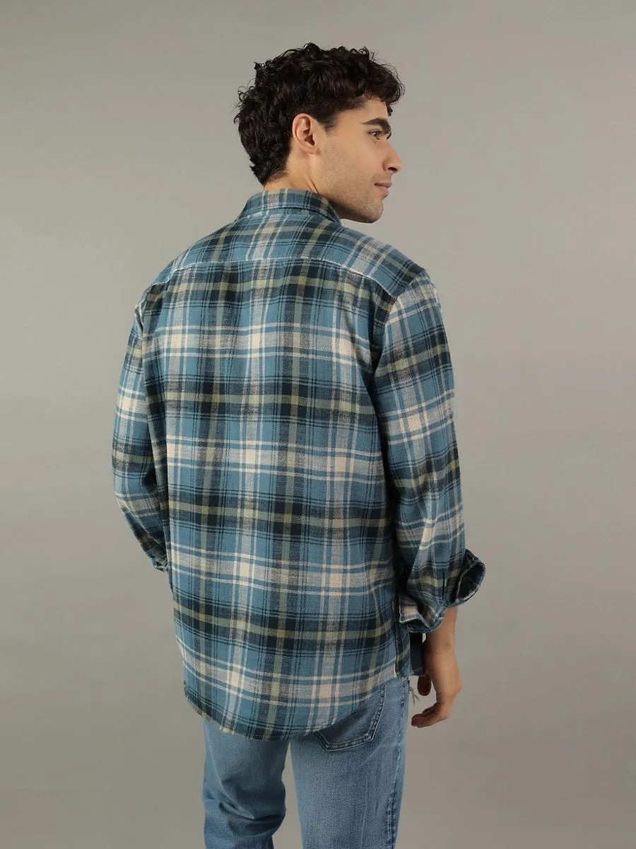 American Eagle MEN CF CSC SALVADOR TWILL FLANNEL 395 TEAL American Eagle MEN CF CSC SALVADOR TWILL FLANNEL 395 TEAL