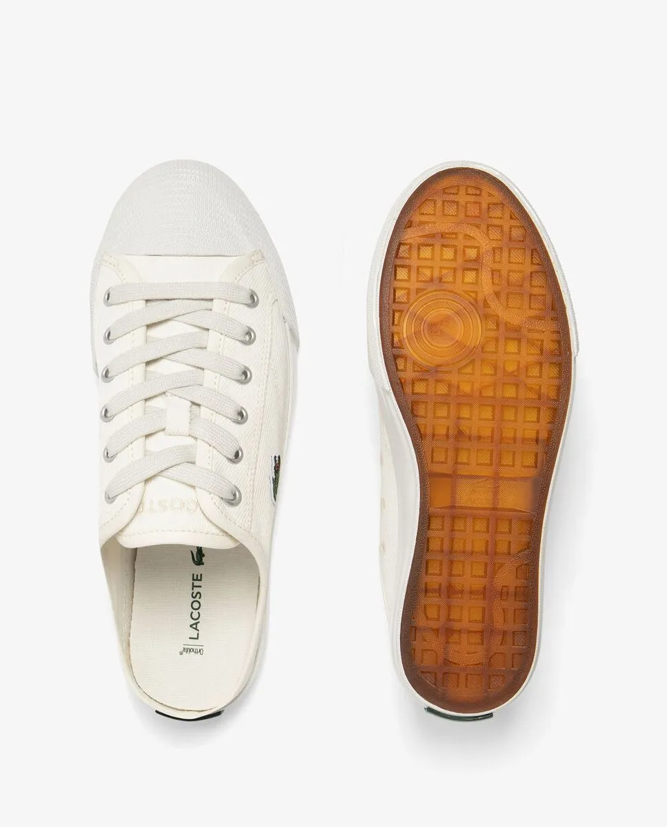 LACOSTE Off White Women’s Backcourt Mules LACOSTE Off White Women’s Backcourt Mules