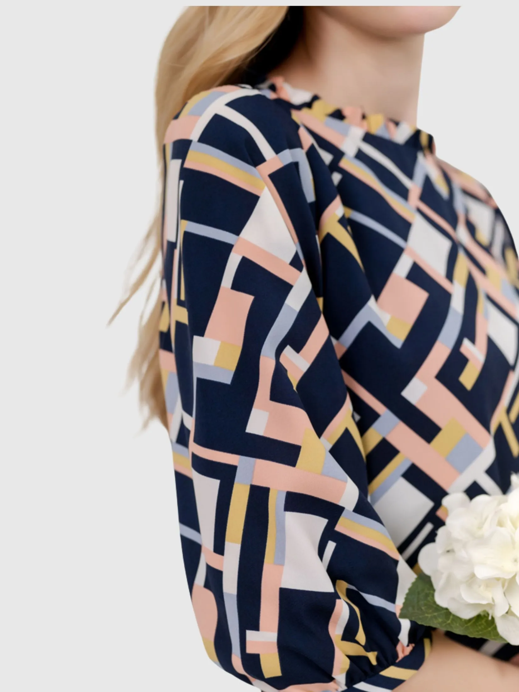 VERONIQA Women Dress Peach Skin Navy Blue VERONIQA Women Dress Peach Skin Navy Blue