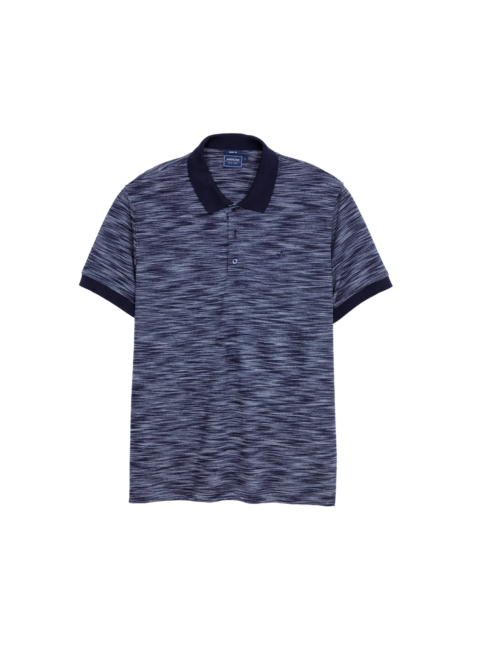 ARROW Polo shirt Slub pattern fabric Smart style MPCM934NV - Navy blue ARROW Polo shirt Slub pattern fabric Smart style MPCM934NV - Navy blue