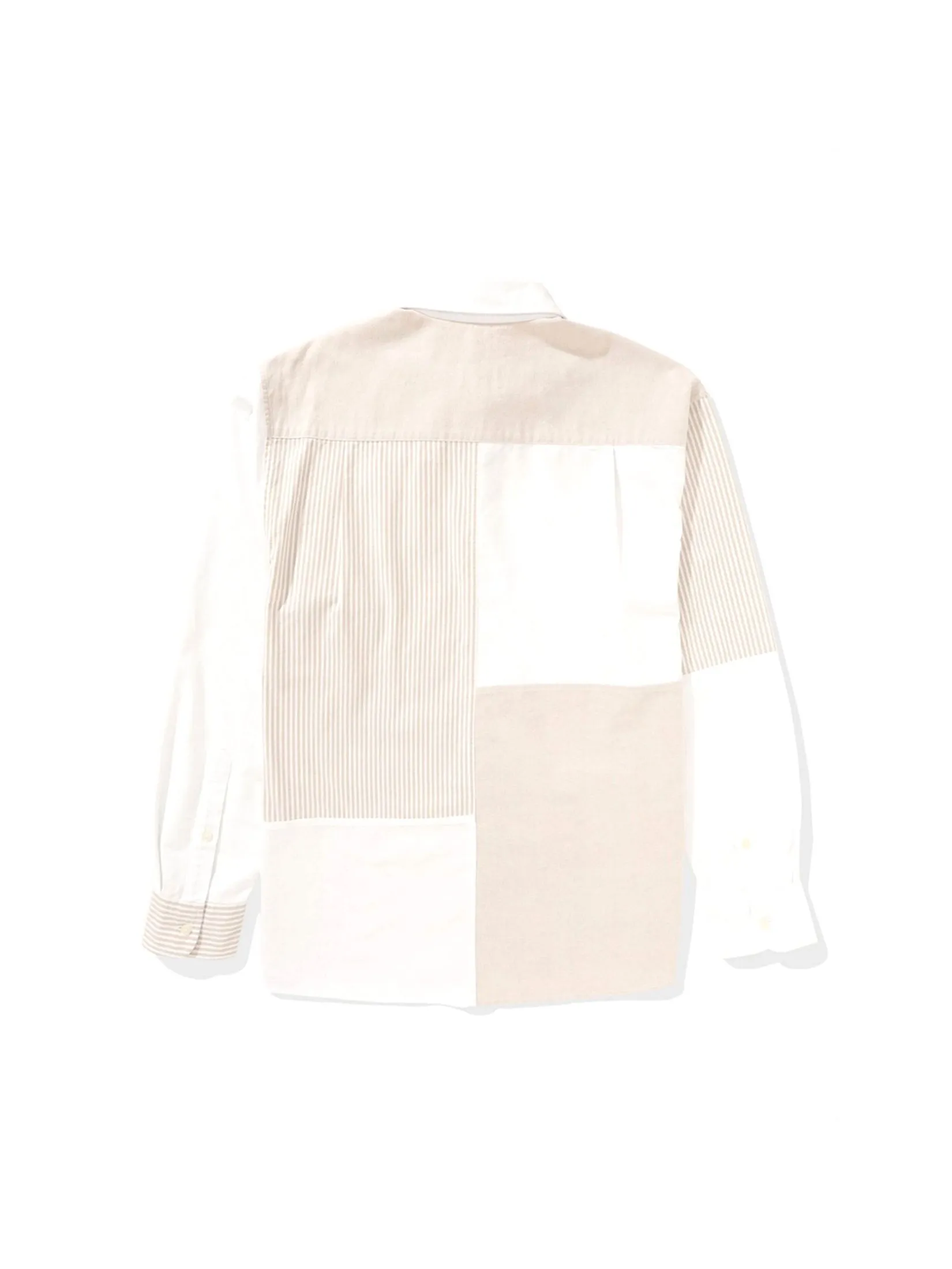 American Eagle MEN OVERSIZED BD COLORBLOCK OXFORD 212 KHAKI American Eagle MEN OVERSIZED BD COLORBLOCK OXFORD 212 KHAKI