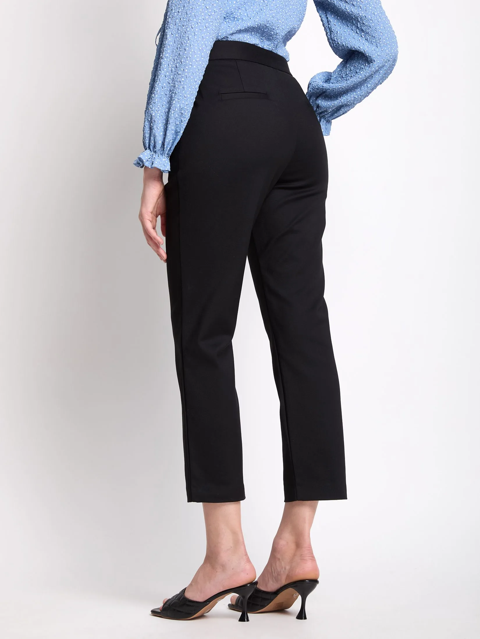FOF Women Pants Slim Fit with Chain Detail Black FOF Women Pants Slim Fit with Chain Detail Black