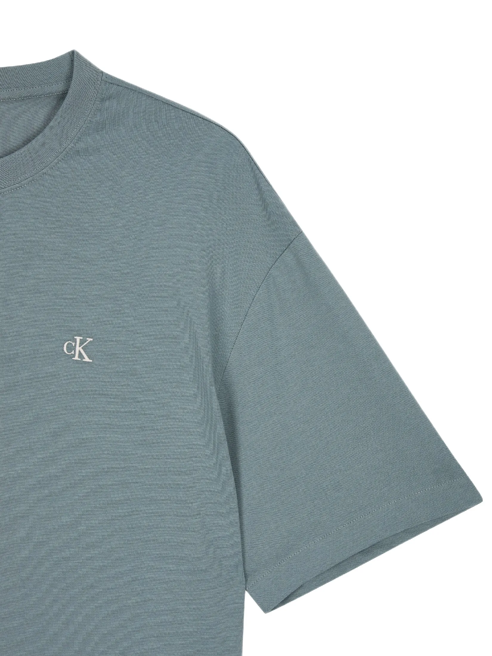 CALVIN KLEIN Men s Relaxed Fit Archive Logo Short Sleeve T-Shirt Blue Gray CALVIN KLEIN Men s Relaxed Fit Archive Logo Short Sleeve T-Shirt Blue Gray