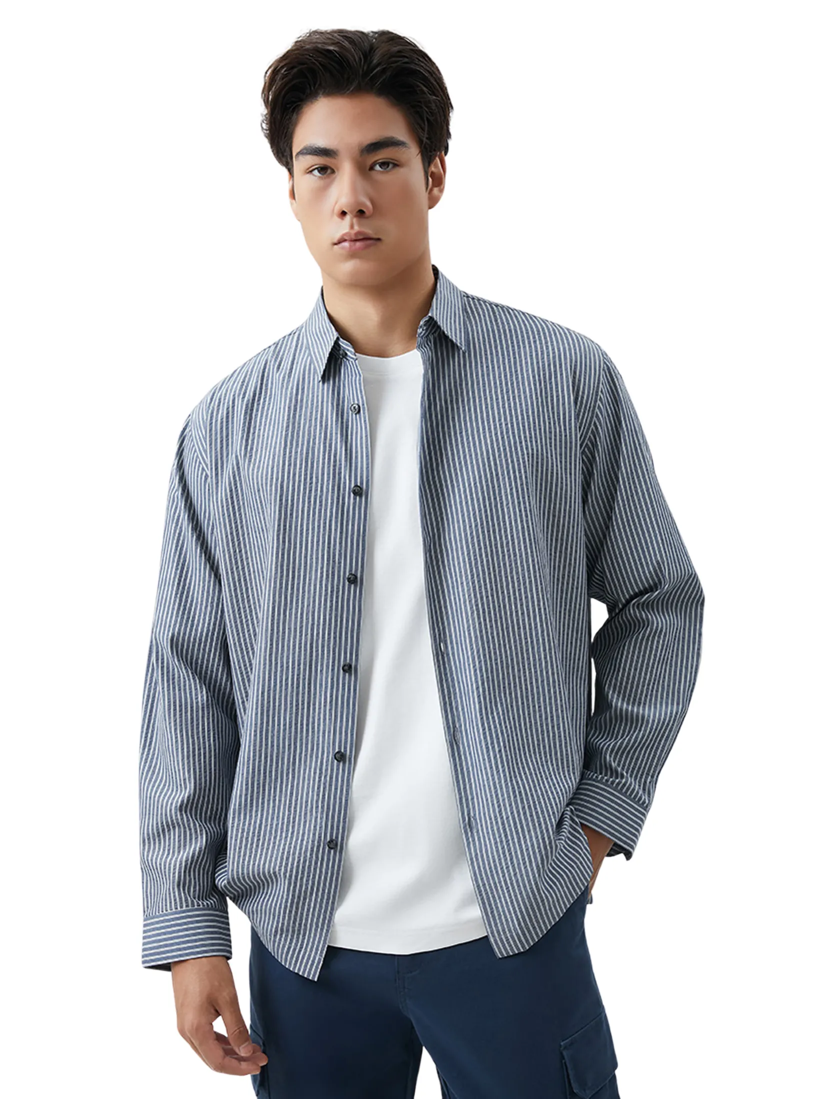 DAPPER DAPPER Striped Seersucker Shirt Multicolor