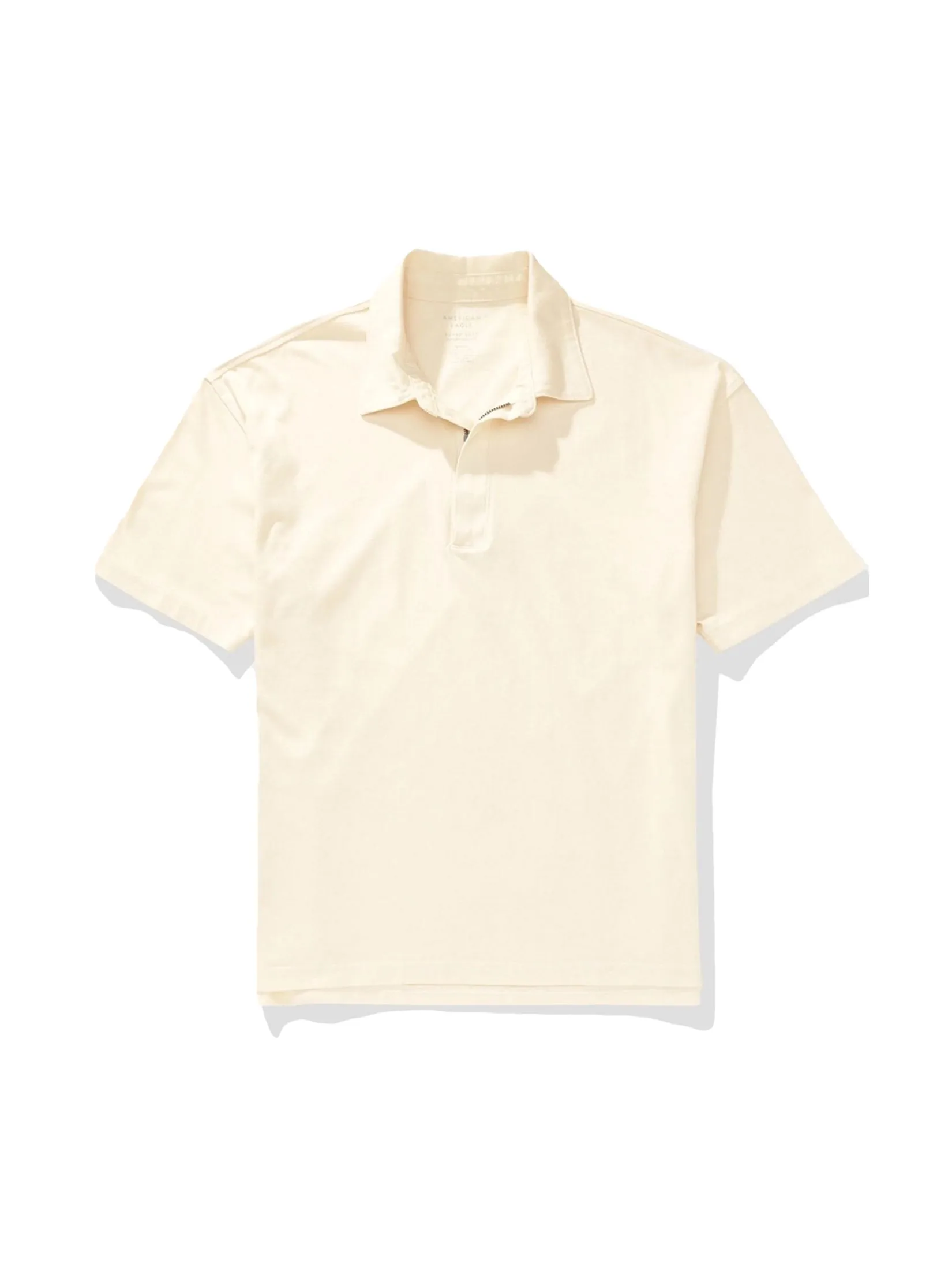 American Eagle MEN P - LT WT AUGUSTANA OVS ZIP POLO (PC DYE) 106 CREAM American Eagle MEN P - LT WT AUGUSTANA OVS ZIP POLO (PC DYE) 106 CREAM