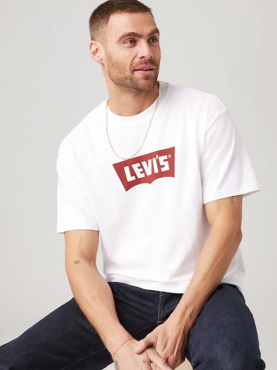 LEVI'S Men's Vintage Batwing Graphic T-Shirt Vintage Chili Oil Batwing White+ LEVI'S Men's Vintage Batwing Graphic T-Shirt Vintage Chili Oil Batwing White+
