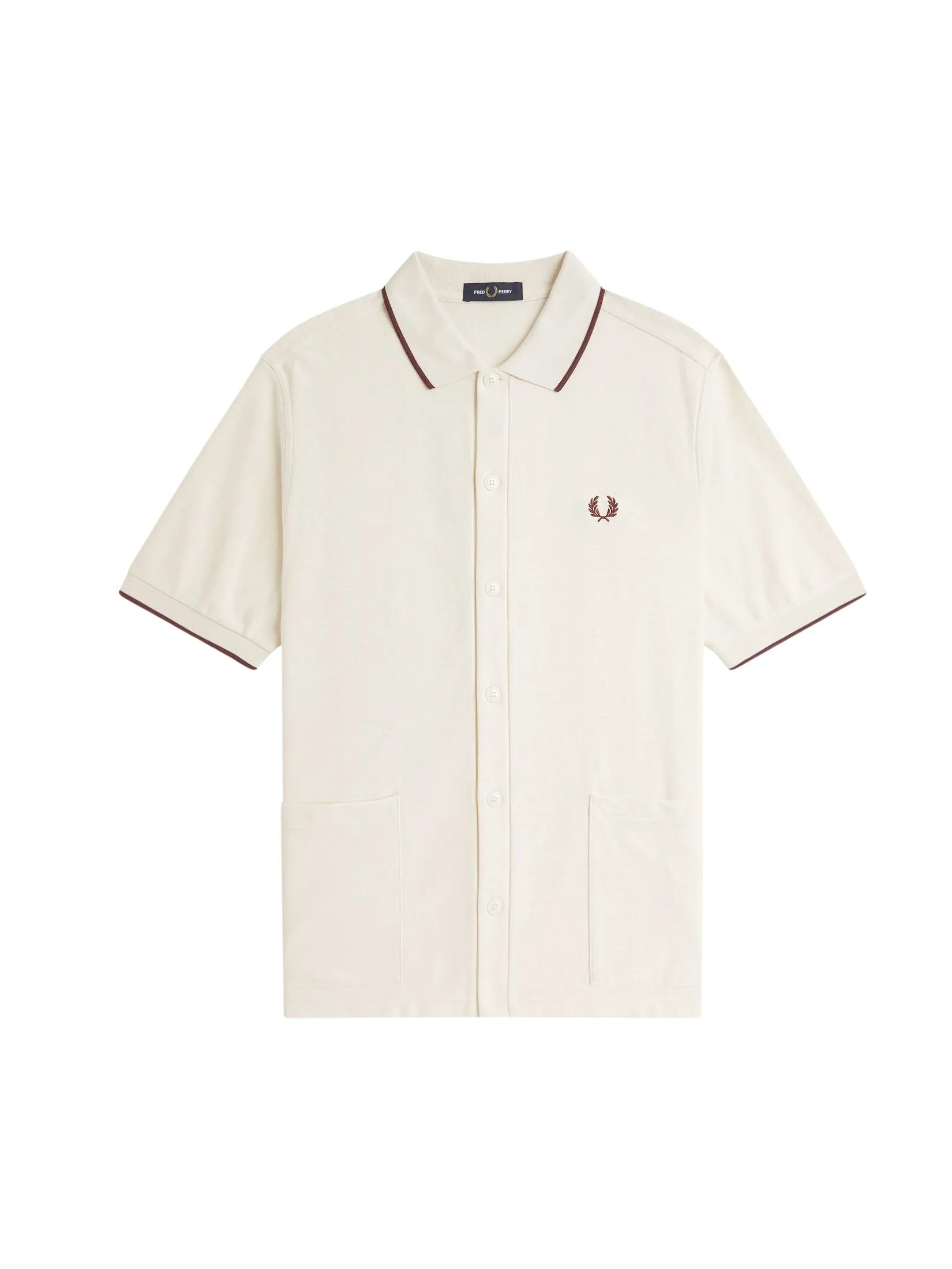 Fred Perry Men TXRD STRIPE BUTTON THRU POLO   Multicolor Fred Perry Men TXRD STRIPE BUTTON THRU POLO   Multicolor