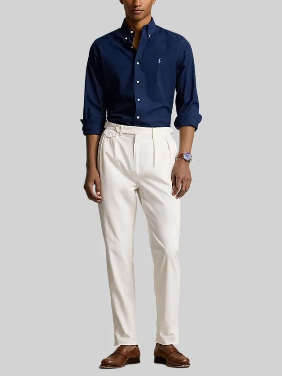 POLO RALPH LAUREN Men Shirt-Custom Fit Stretch Poplin Shirt MNPOWOV16823411-Navy-410 POLO RALPH LAUREN Men Shirt-Custom Fit Stretch Poplin Shirt MNPOWOV16823411-Navy-410