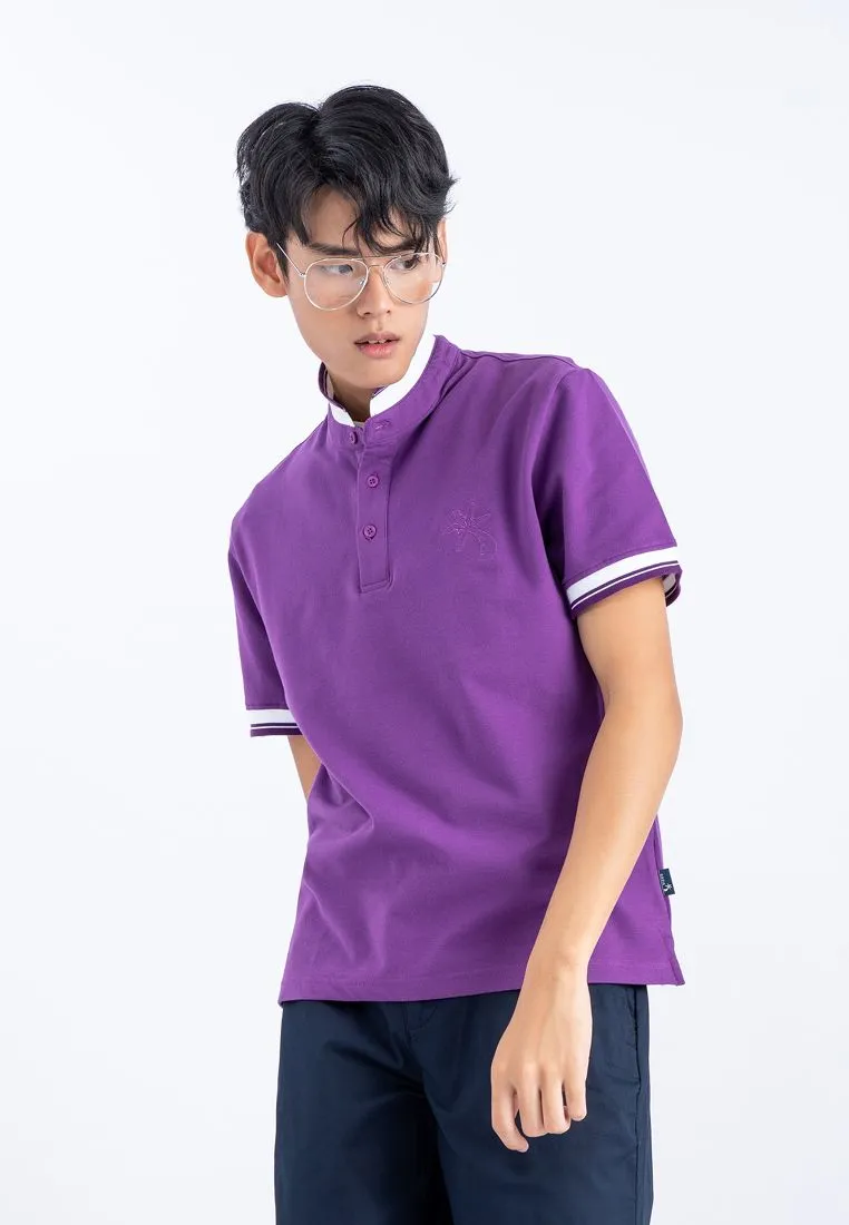 OASIS Purple Colourful Polo Shirt OASIS Purple Colourful Polo Shirt