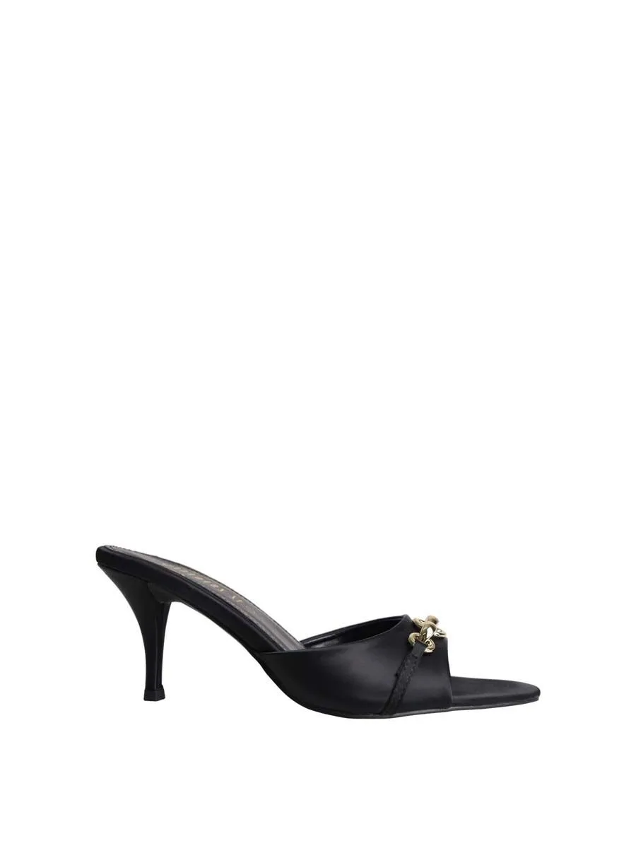 VILLAINS SF KRISTA Sandal High Heel BLACK SATIN VILLAINS SF KRISTA Sandal High Heel BLACK SATIN