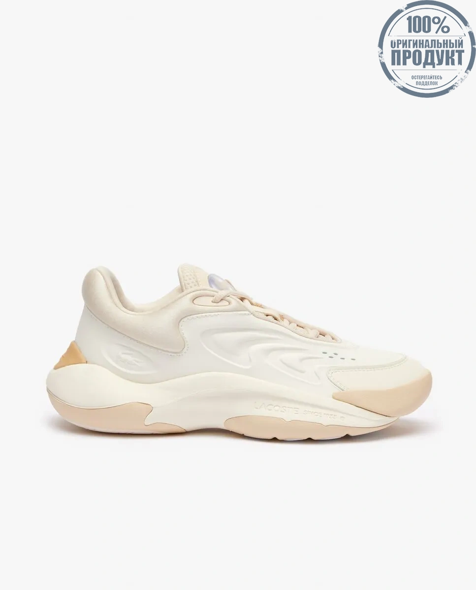 LACOSTE Women’s Aceline Trainers White/Light Brown LACOSTE Women’s Aceline Trainers White/Light Brown