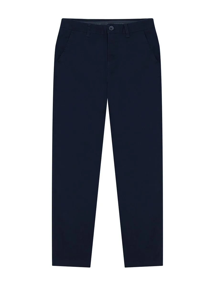 GIORDANO Women's Twill Regular Elastic Waist Woven Pants (180° Waistband) Navy blue GIORDANO Women's Twill Regular Elastic Waist Woven Pants (180° Waistband) Navy blue