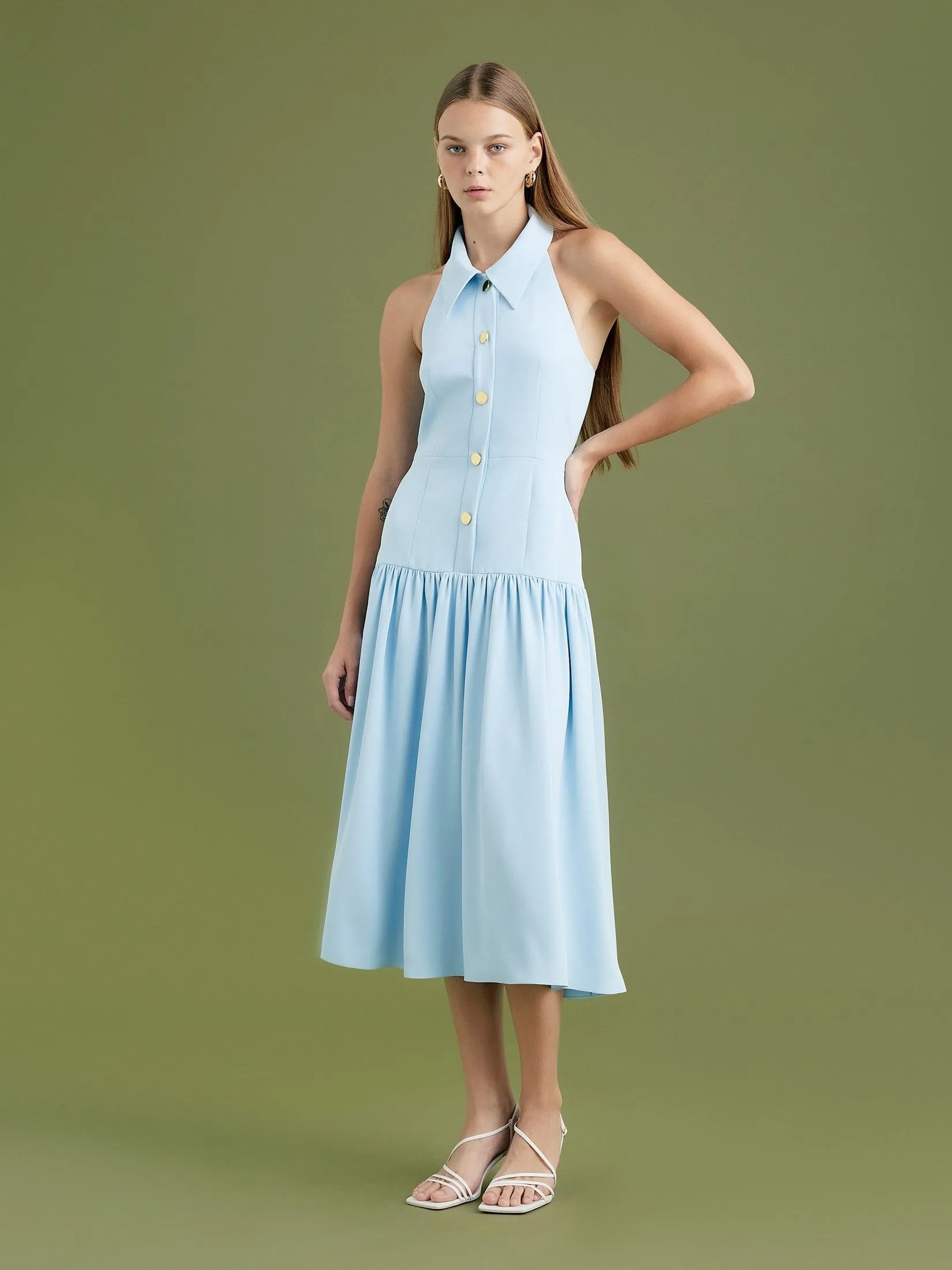 ASV (AW24) Breonna Halterneck Women Dress Blue ASV (AW24) Breonna Halterneck Women Dress Blue