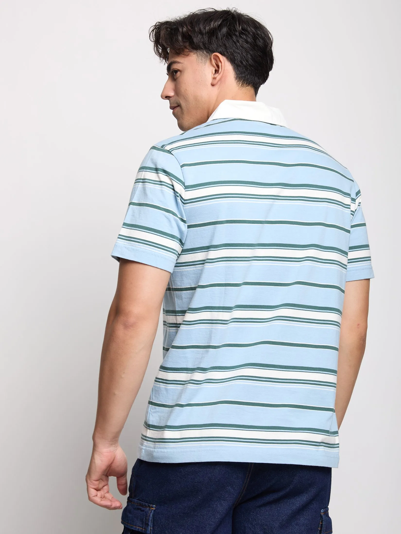 DEFRY 01 Men Polo Short Sleeves Snoopy 2505EPLM057 Light Blue DEFRY 01 Men Polo Short Sleeves Snoopy 2505EPLM057 Light Blue