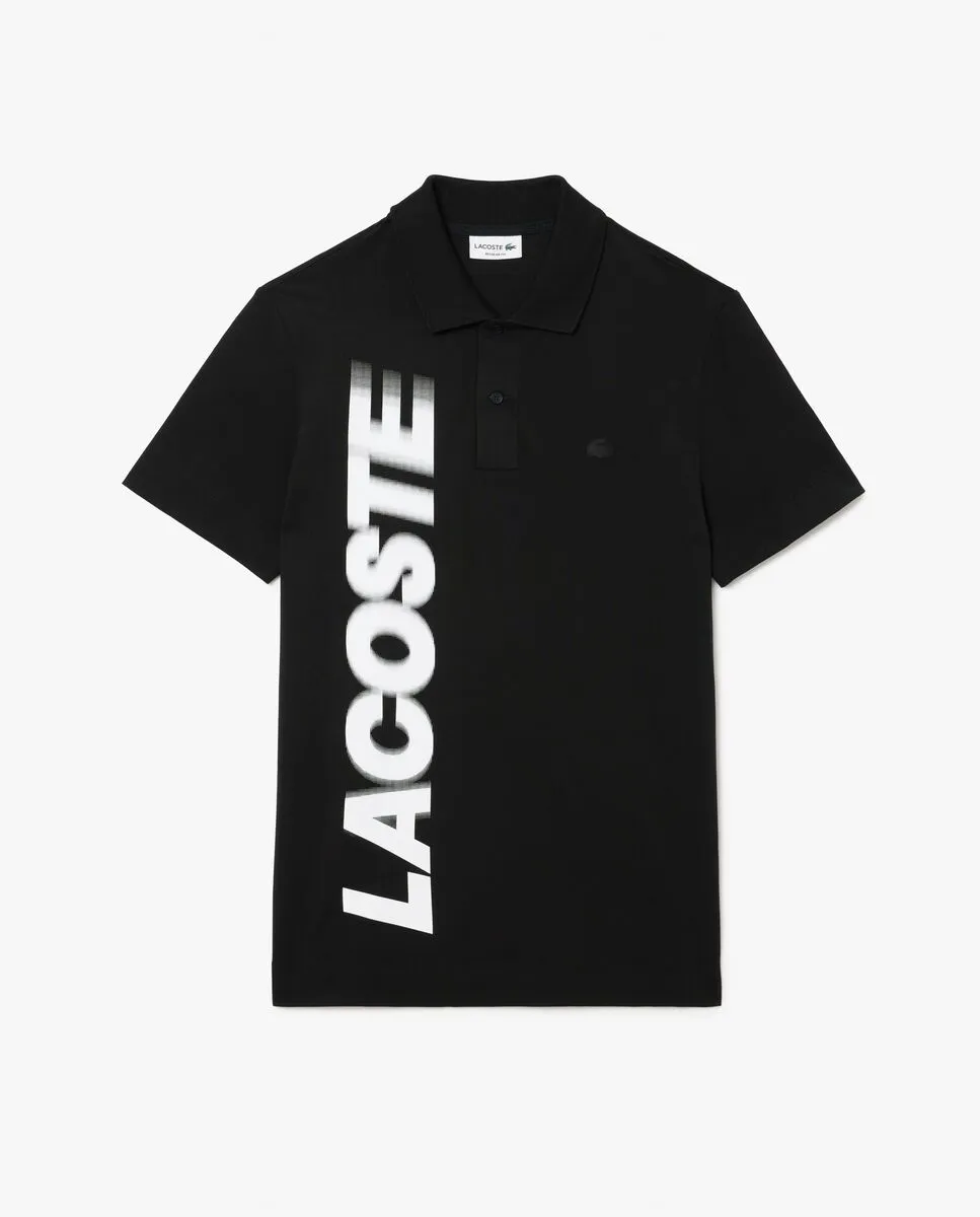 LACOSTE Regular Fit Lacoste Movement Polo Shirt Black LACOSTE Regular Fit Lacoste Movement Polo Shirt Black