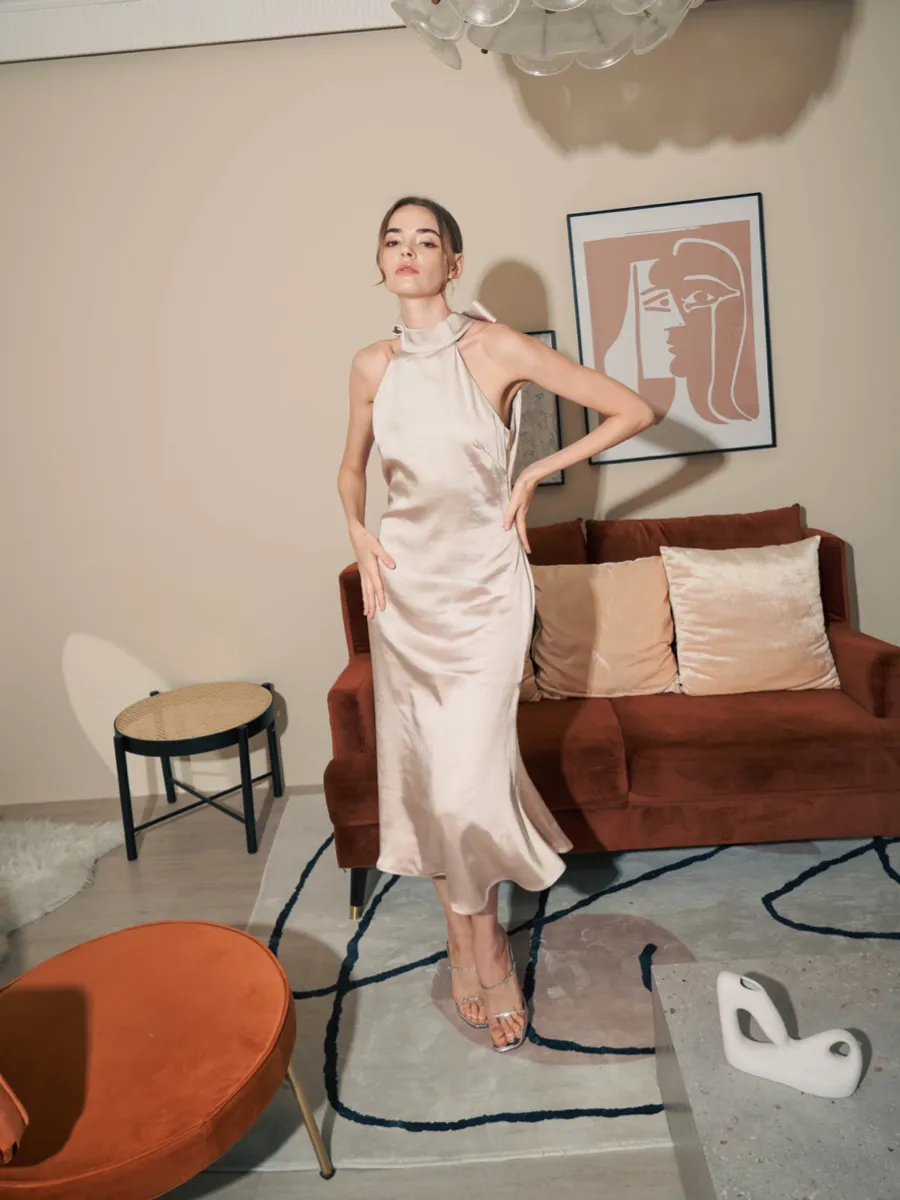 ROSE THE LABEL Champagne Eliza Dress ROSE THE LABEL Champagne Eliza Dress