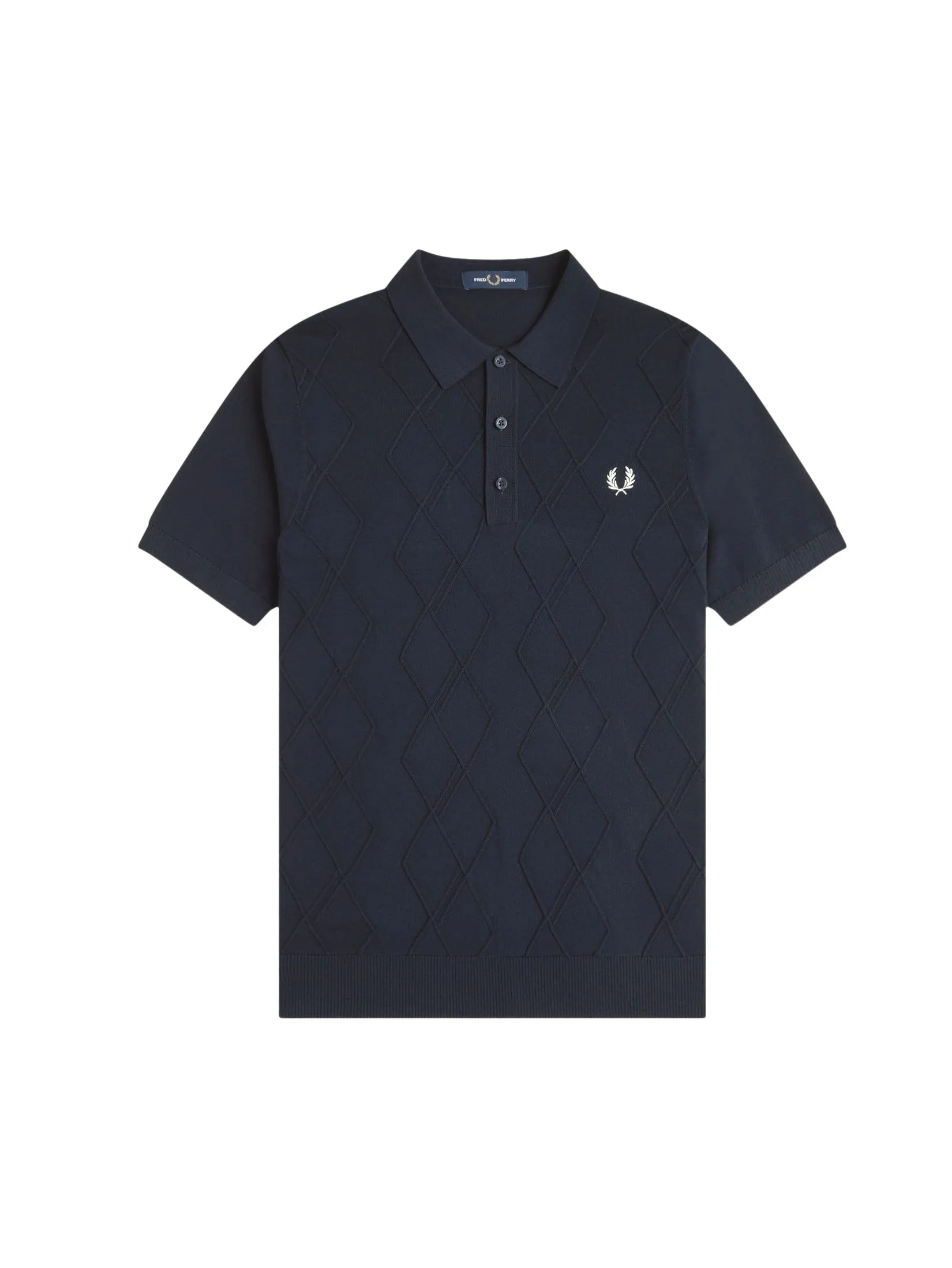 Fred Perry Men CABLE KNITTED SHIRT Navy Fred Perry Men CABLE KNITTED SHIRT Navy