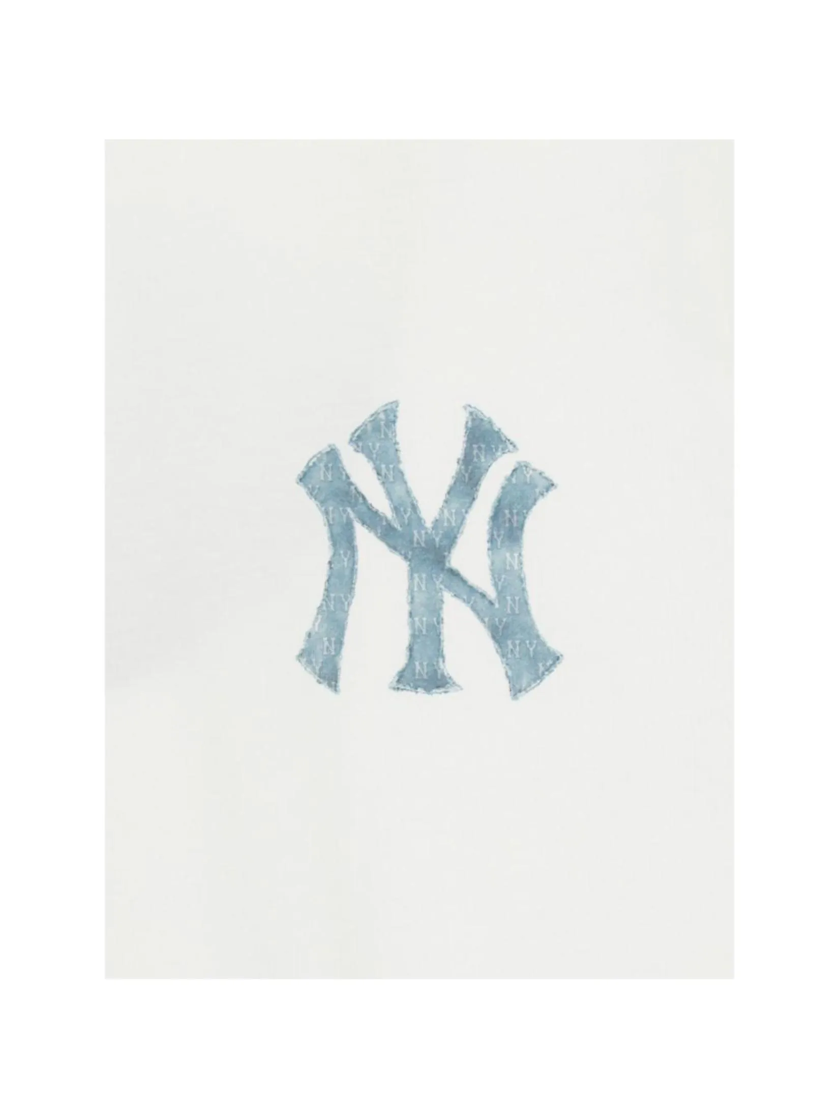MLB Unisex Denim-Like Monogram Big Lux Oversized-Fit T-Shirt Model  3ATSM0953  50IVS  Ivory MLB Unisex Denim-Like Monogram Big Lux Oversized-Fit T-Shirt Model  3ATSM0953  50IVS  Ivory