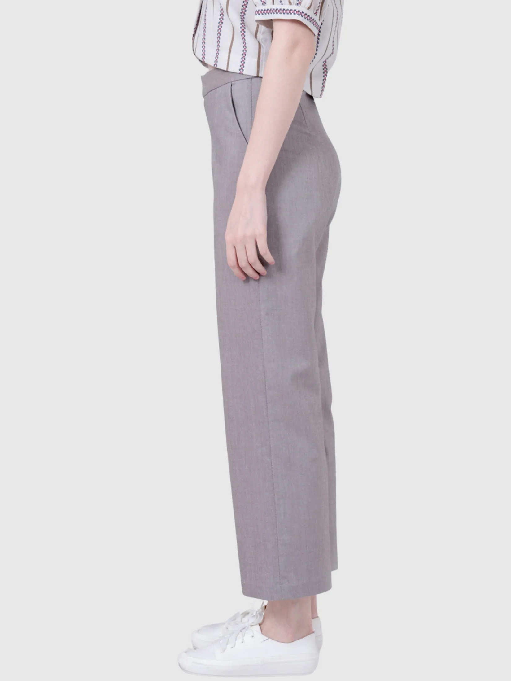AMILA Women Pants Trousers Suiting Lon Grey AMILA Women Pants Trousers Suiting Lon Grey