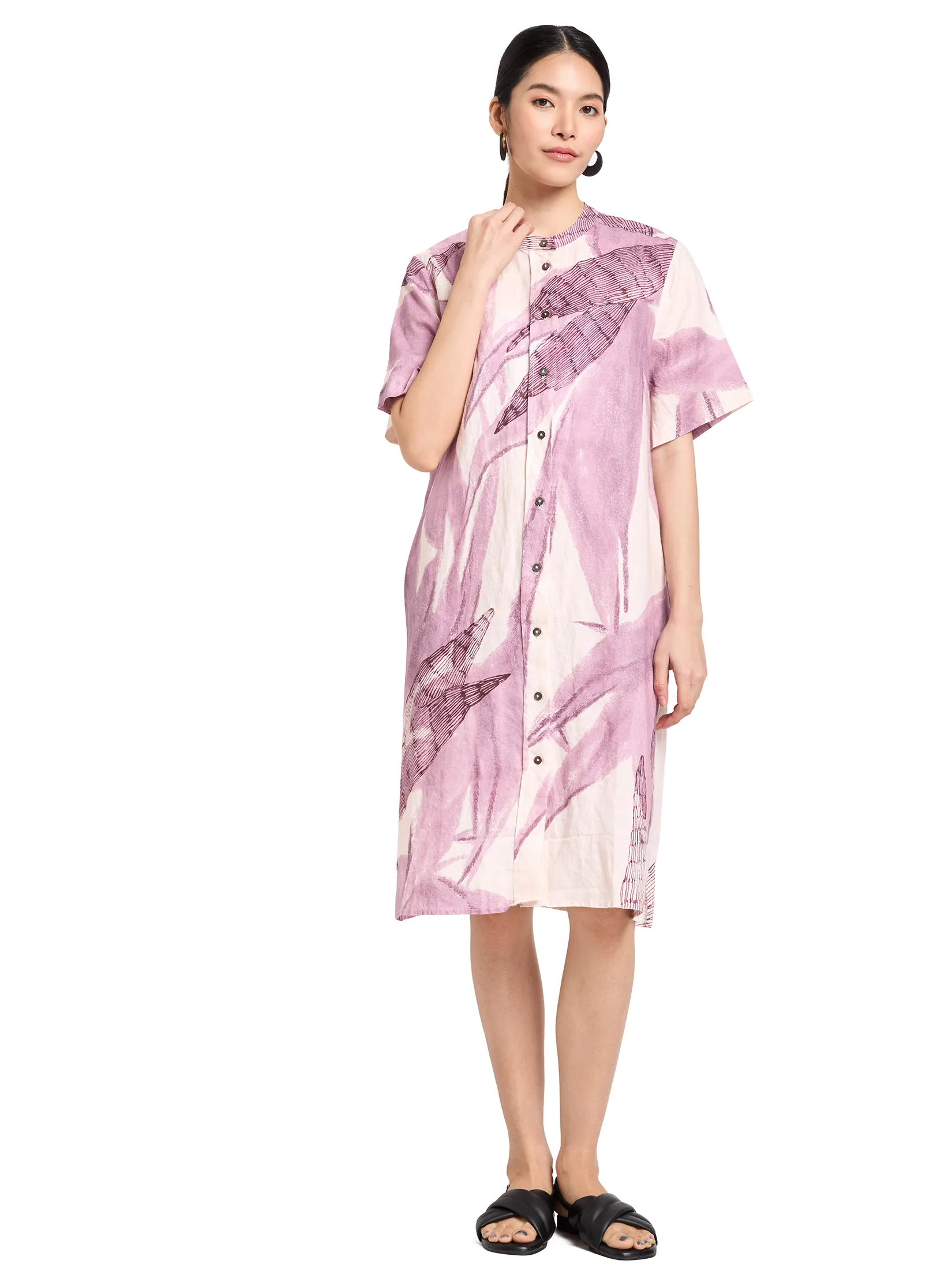 SIMPLICITY Women Dress Short Sleeves Print SIMPLICITY Women Dress Short Sleeves Print