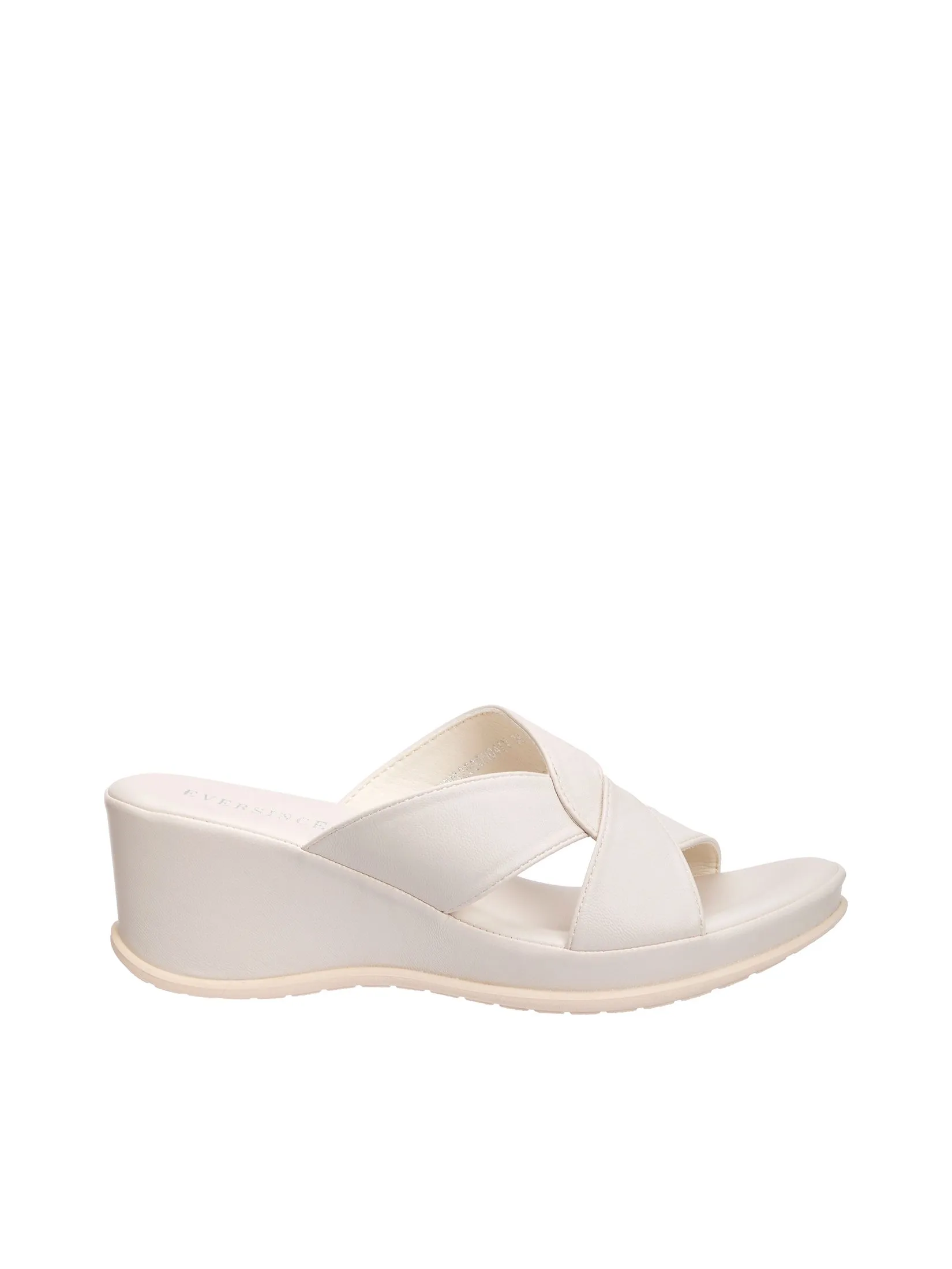 EVERSINCE Women Wedge Sandals Cross Strap EVERSINCE Women Wedge Sandals Cross Strap