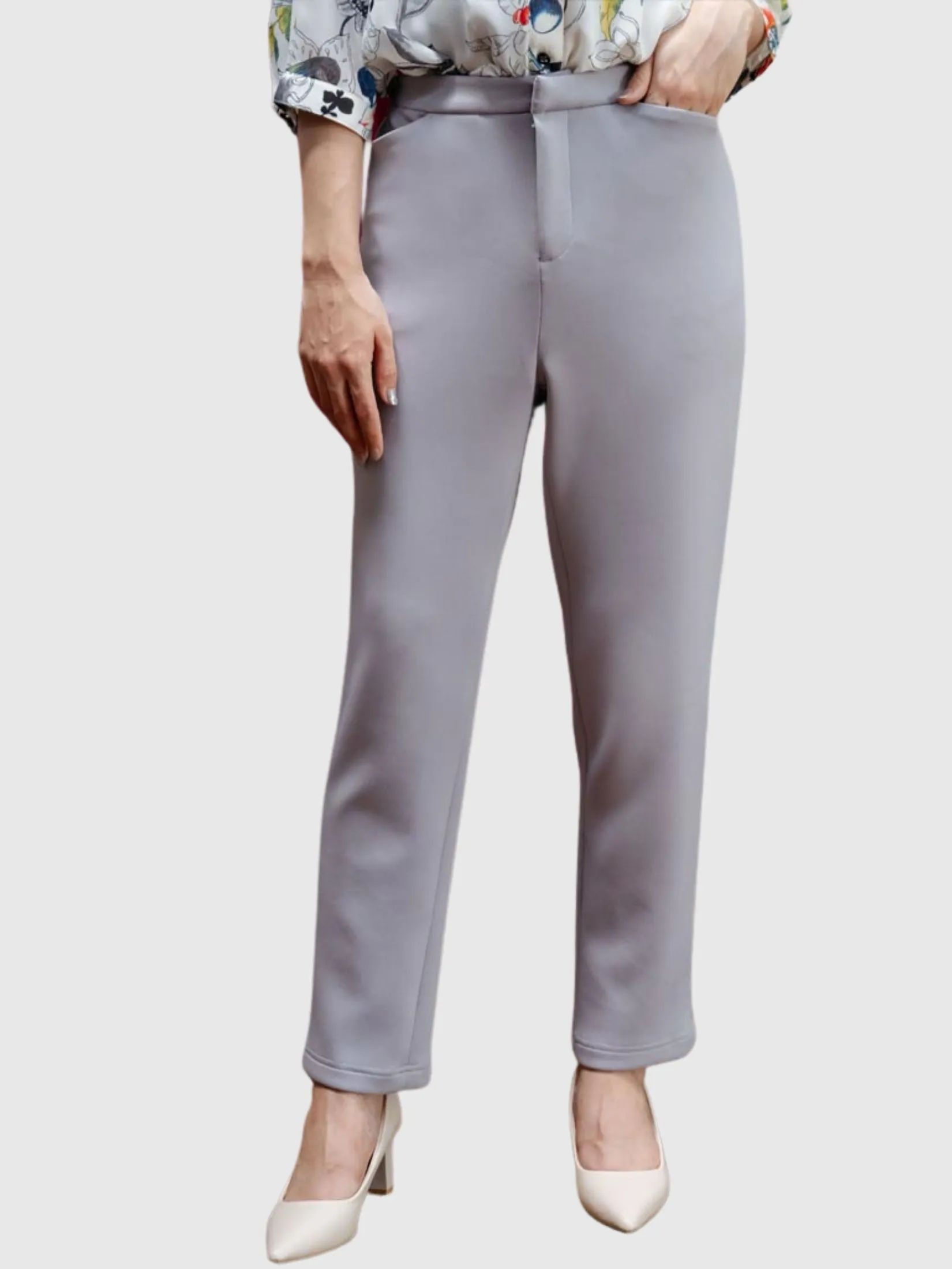 MIKIKO Women Pants Trousers Cushion Grey MIKIKO Women Pants Trousers Cushion Grey
