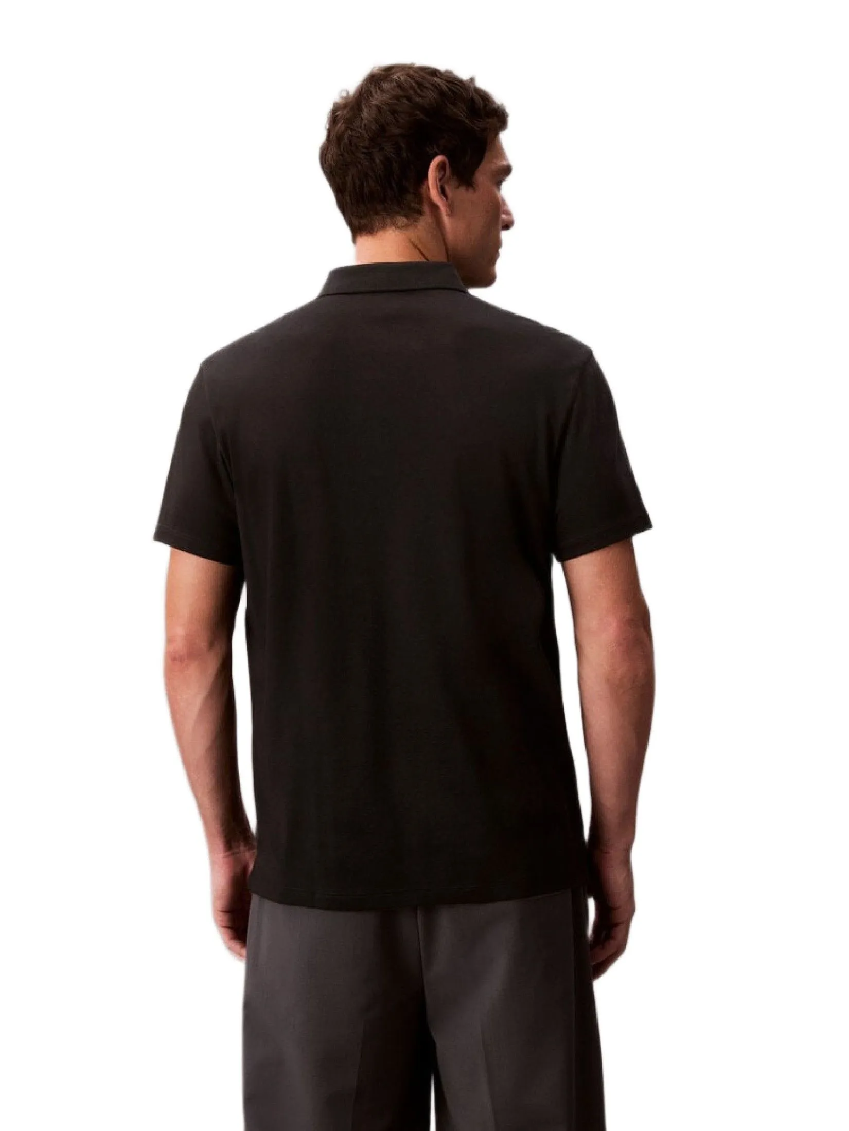 CALVIN KLEIN Men's Pima Cotton Polo Shirt Black CALVIN KLEIN Men's Pima Cotton Polo Shirt Black
