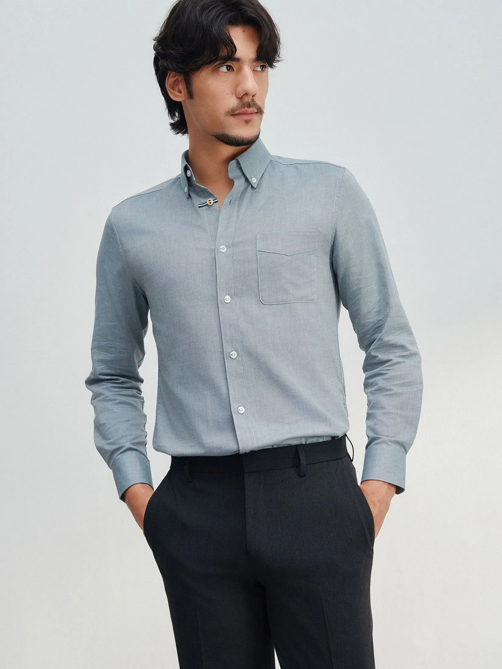 G2000 Men Clothing Wrinkle Free Cotton Casual Shirt  Smart Fit - Blue G2000 Men Clothing Wrinkle Free Cotton Casual Shirt  Smart Fit - Blue