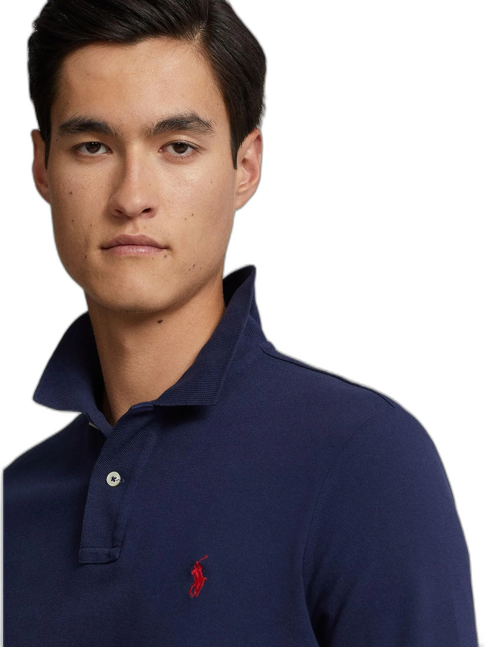 POLO RALPH LAUREN Men Polo-Custom Slim Fit Mesh Polo Shirt MNPOKNI16820363-Blue POLO RALPH LAUREN Men Polo-Custom Slim Fit Mesh Polo Shirt MNPOKNI16820363-Blue