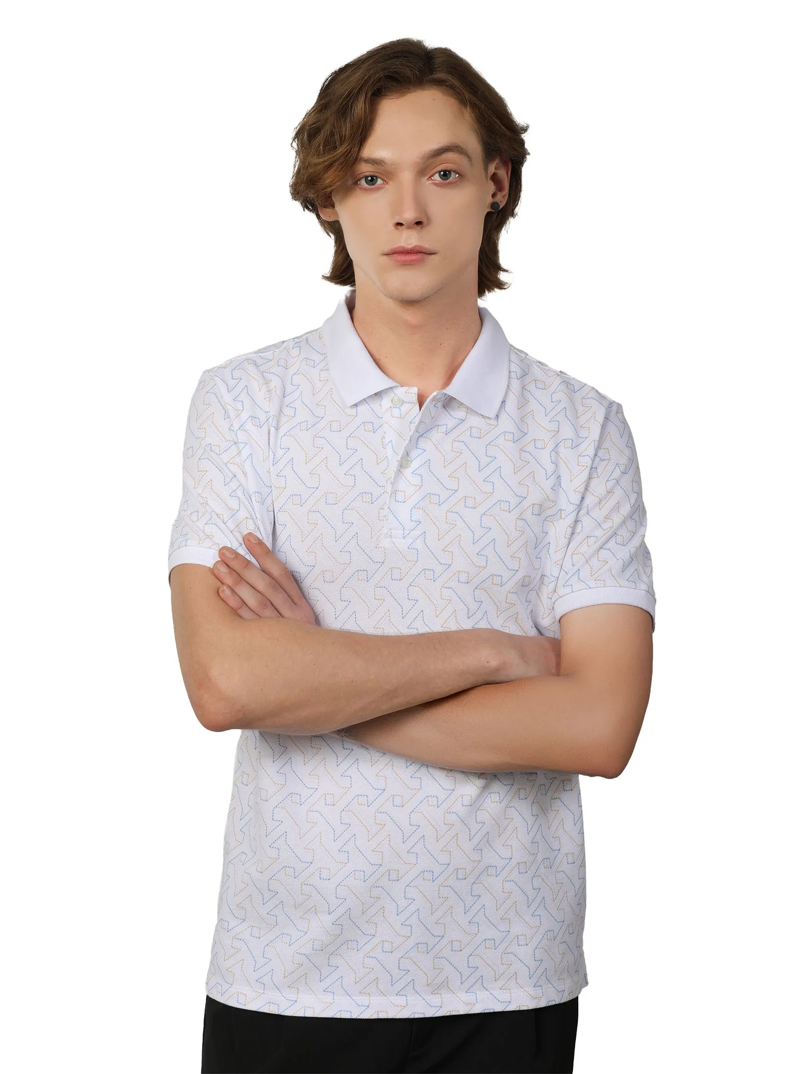 JOHN HENRY Men's Polo (Slim Fit) MERRIMENT White JOHN HENRY Men's Polo (Slim Fit) MERRIMENT White