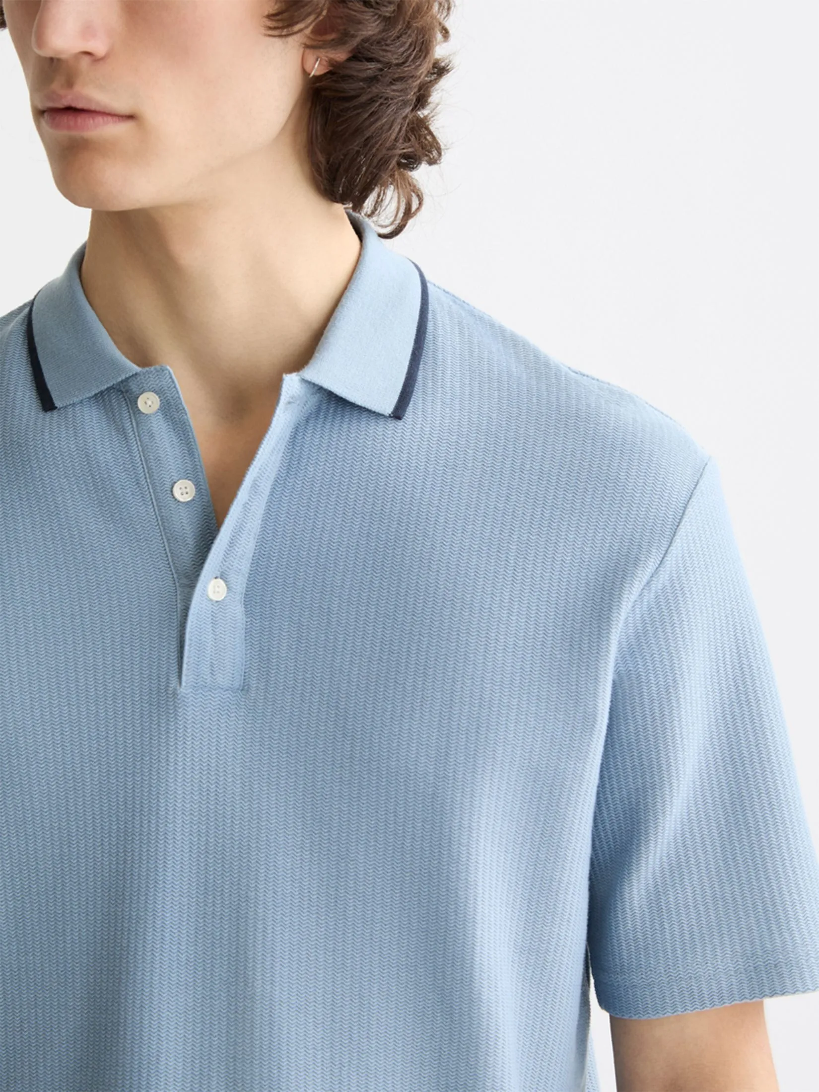 SCOTCH&SODA Men Polo Relaxed-Fit Structured Navy SCOTCH&SODA Men Polo Relaxed-Fit Structured Navy
