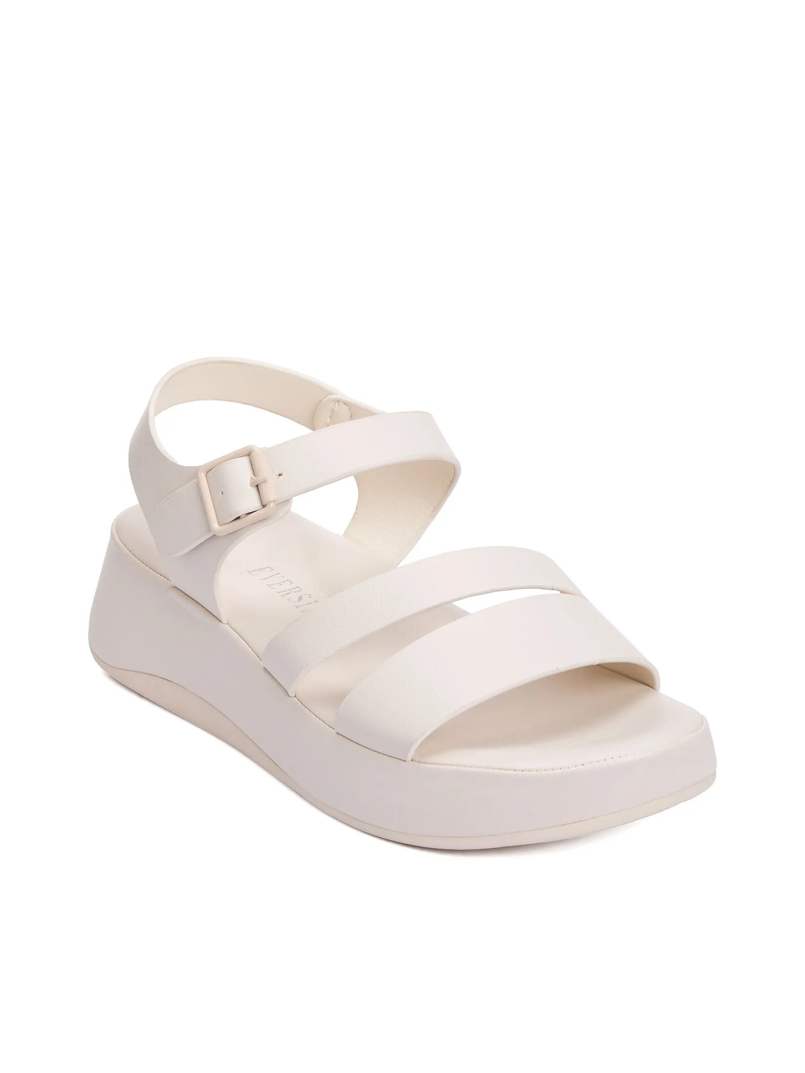 EVERSINCE Women Wedge Sandals With Belt Strap EVERSINCE Women Wedge Sandals With Belt Strap