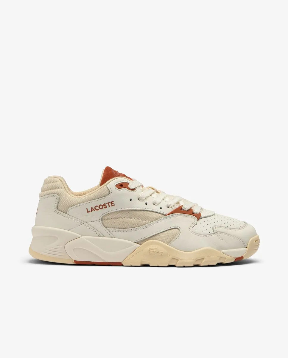 LACOSTE Men’s Game Trainer Leather Sneakers Beige LACOSTE Men’s Game Trainer Leather Sneakers Beige
