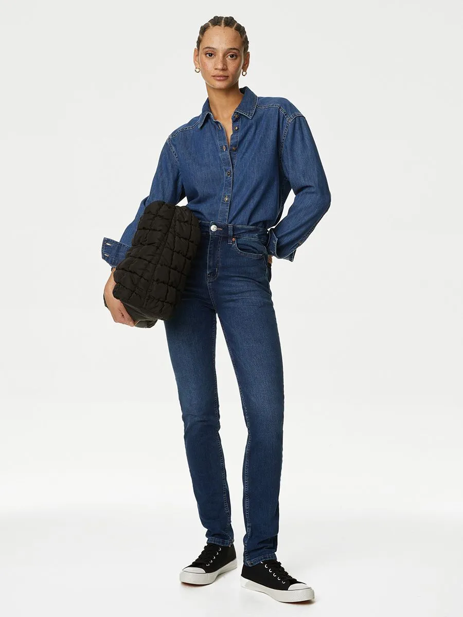 MARKS & SPENCER Women Straight Leg Jeans Lily Slim Fit with Stretch MARKS & SPENCER Women Straight Leg Jeans Lily Slim Fit with Stretch