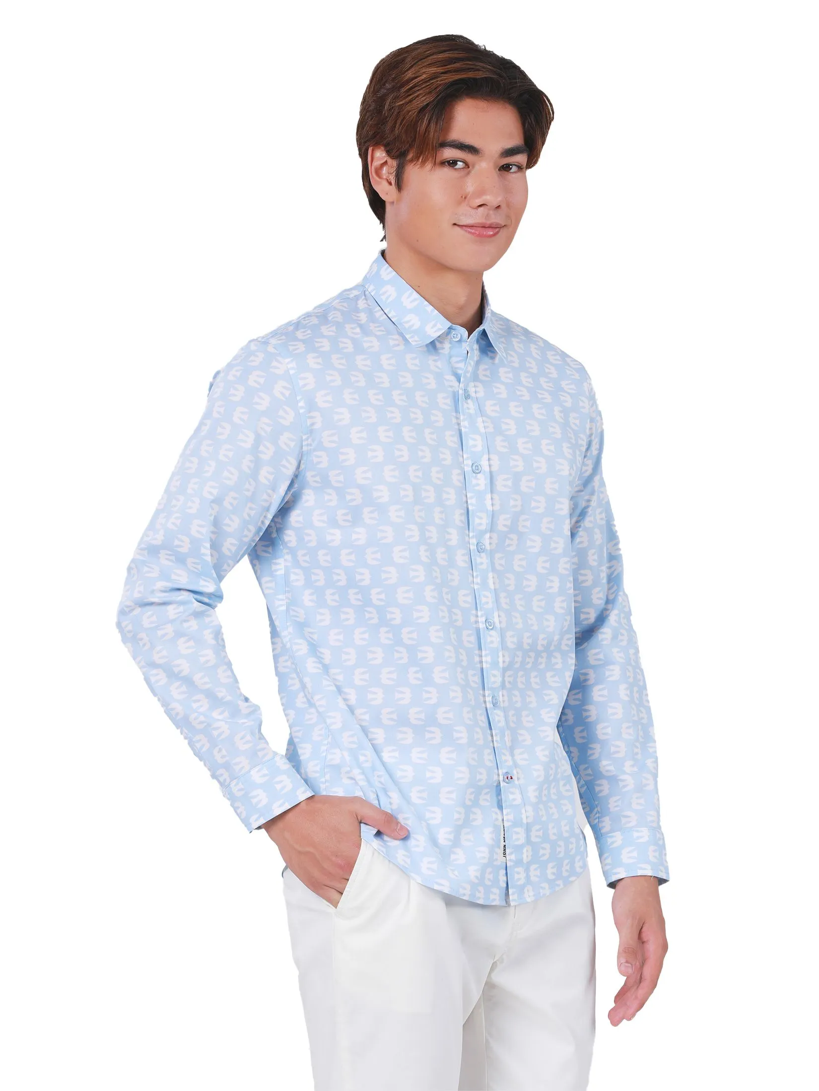 JOHN HENRY Men's Long Sleeves Shirts (Regular Fit) REJUVENATE VACATION Blue JOHN HENRY Men's Long Sleeves Shirts (Regular Fit) REJUVENATE VACATION Blue