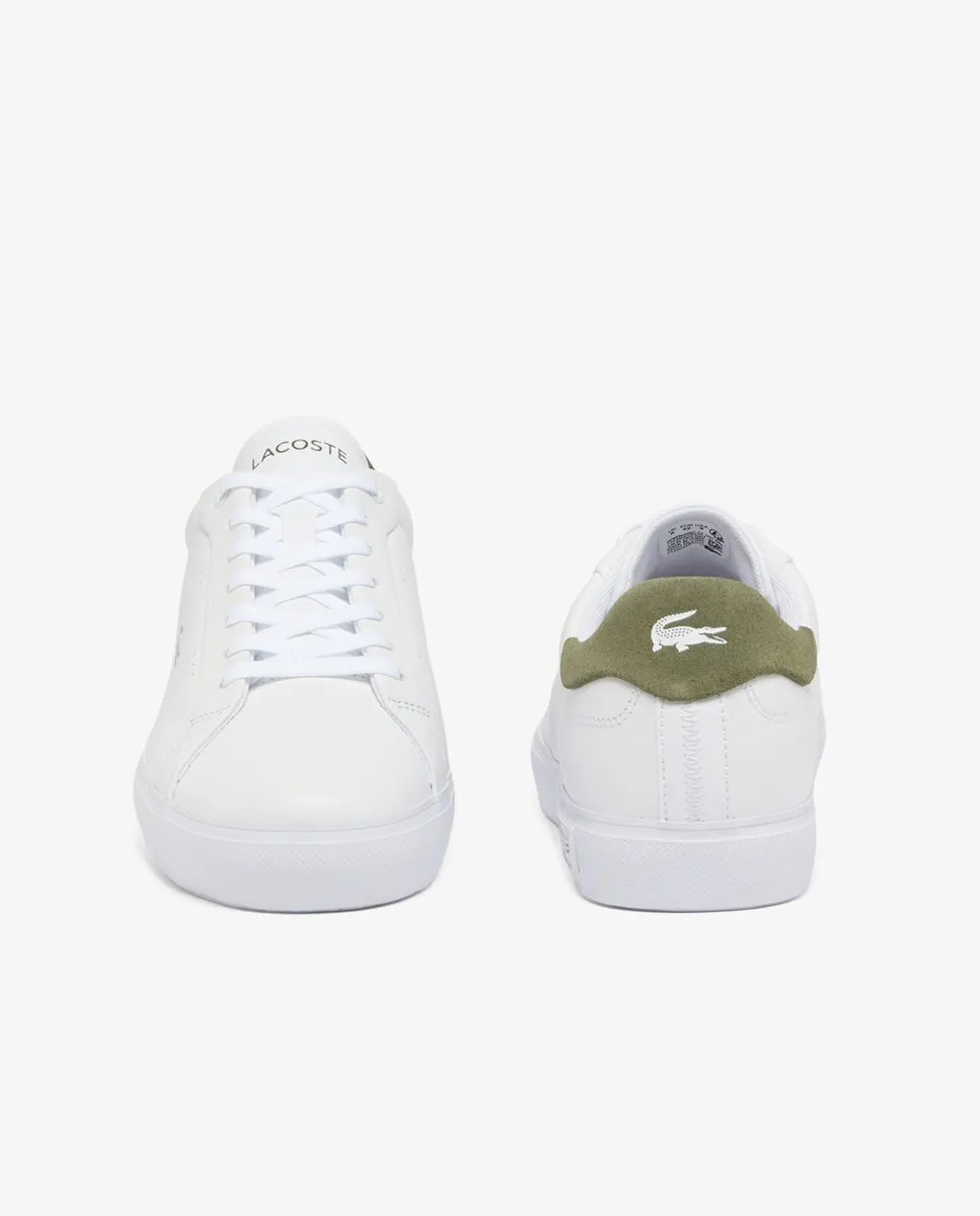 LACOSTE Men’s Powercourt 2.0 Leather Sneakers White LACOSTE Men’s Powercourt 2.0 Leather Sneakers White