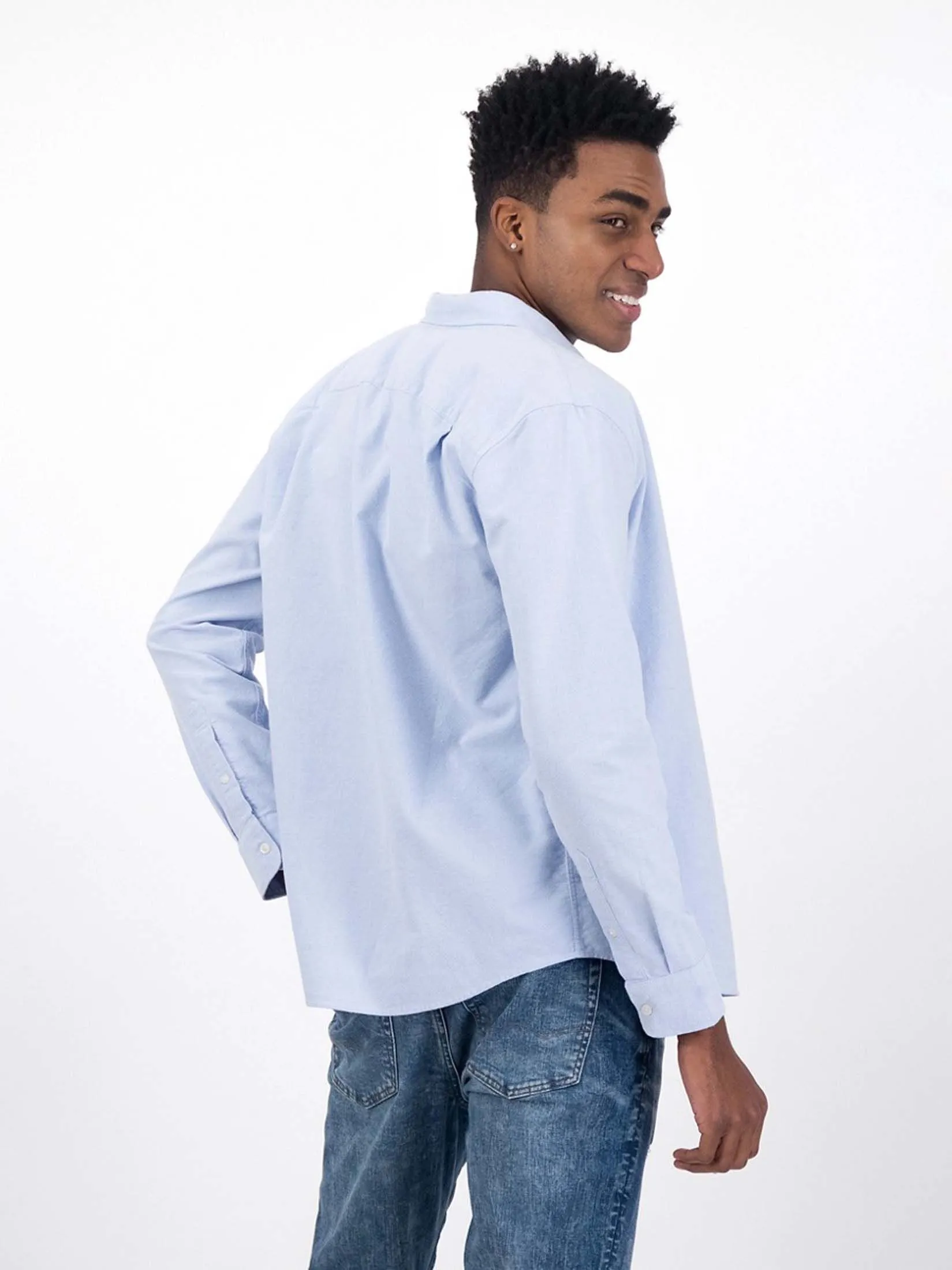 American Eagle MEN 2101 INT CF BTD YD SOLID OXFORD W EAGLE 400 BLUE American Eagle MEN 2101 INT CF BTD YD SOLID OXFORD W EAGLE 400 BLUE