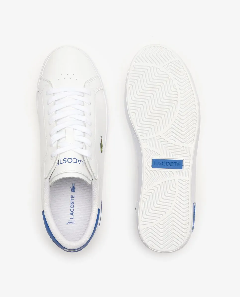 LACOSTE White  Men’s Powercourt Leather Trainers LACOSTE White  Men’s Powercourt Leather Trainers