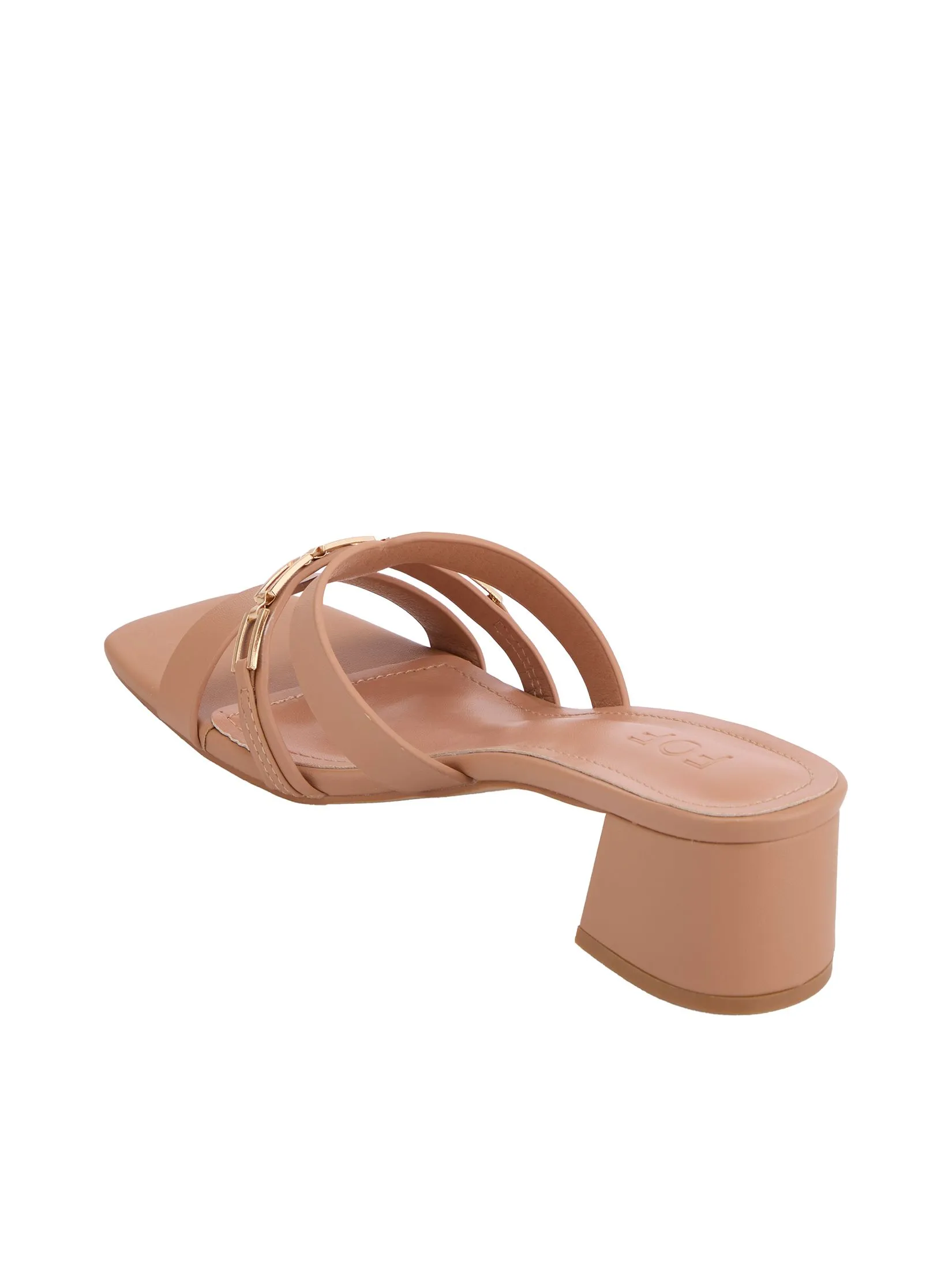FOF Women Heels Straps Gold Chain Detail FOF Women Heels Straps Gold Chain Detail