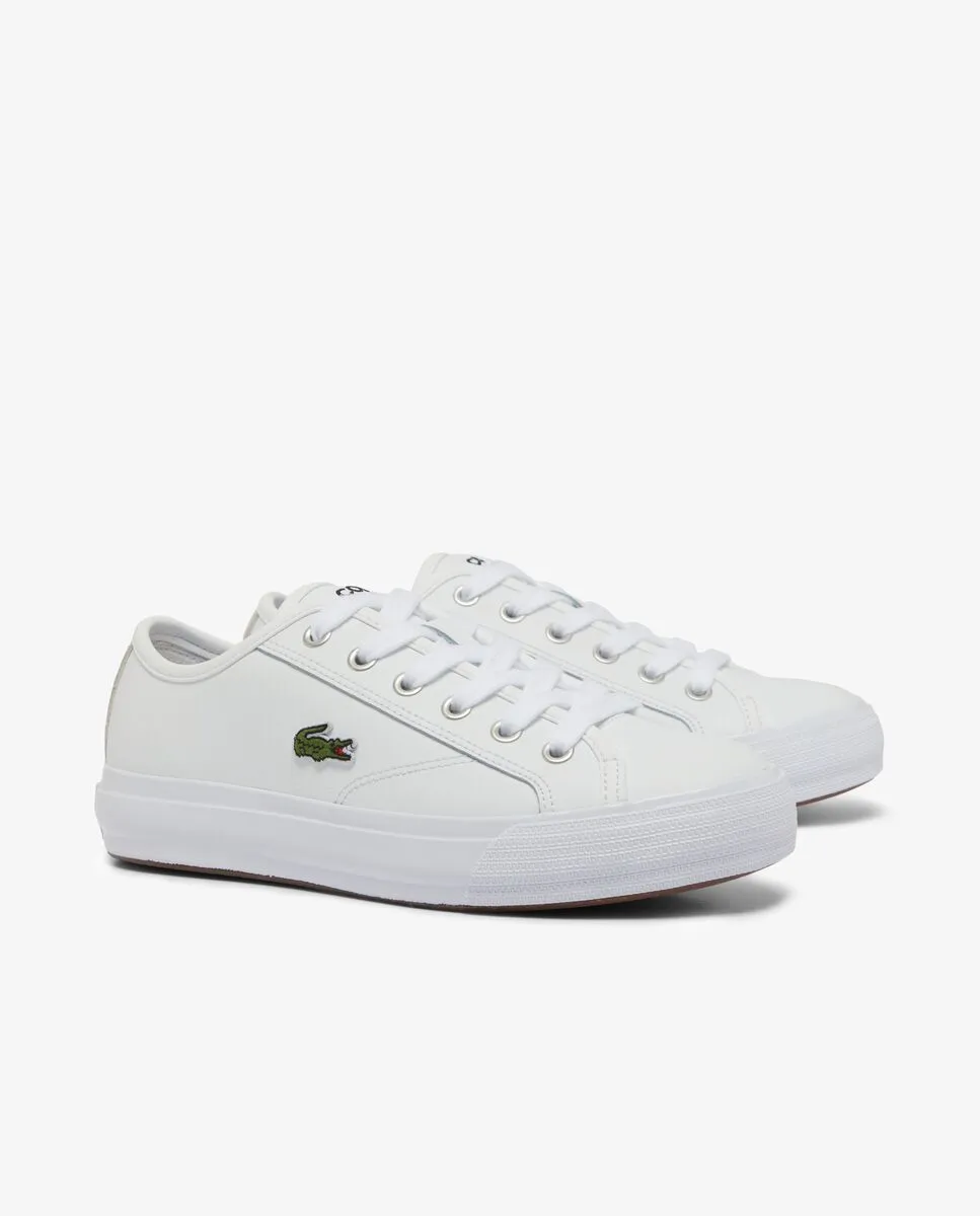 LACOSTE Women’s Backcourt Leather Sneakers White LACOSTE Women’s Backcourt Leather Sneakers White