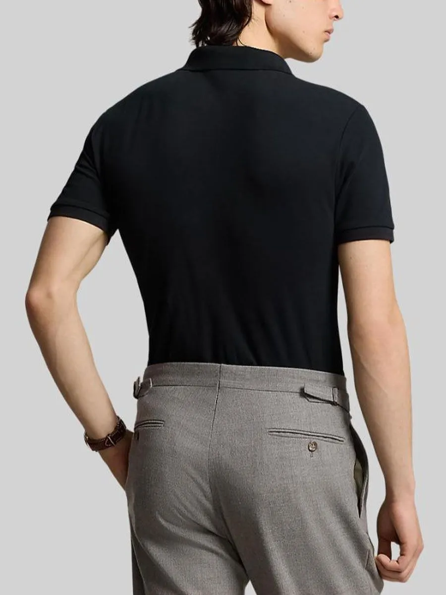 POLO RALPH LAUREN Men Polo-Custom Slim Fit Stretch Mesh Polo Shirt MNPOKNI1N822990-Black POLO RALPH LAUREN Men Polo-Custom Slim Fit Stretch Mesh Polo Shirt MNPOKNI1N822990-Black